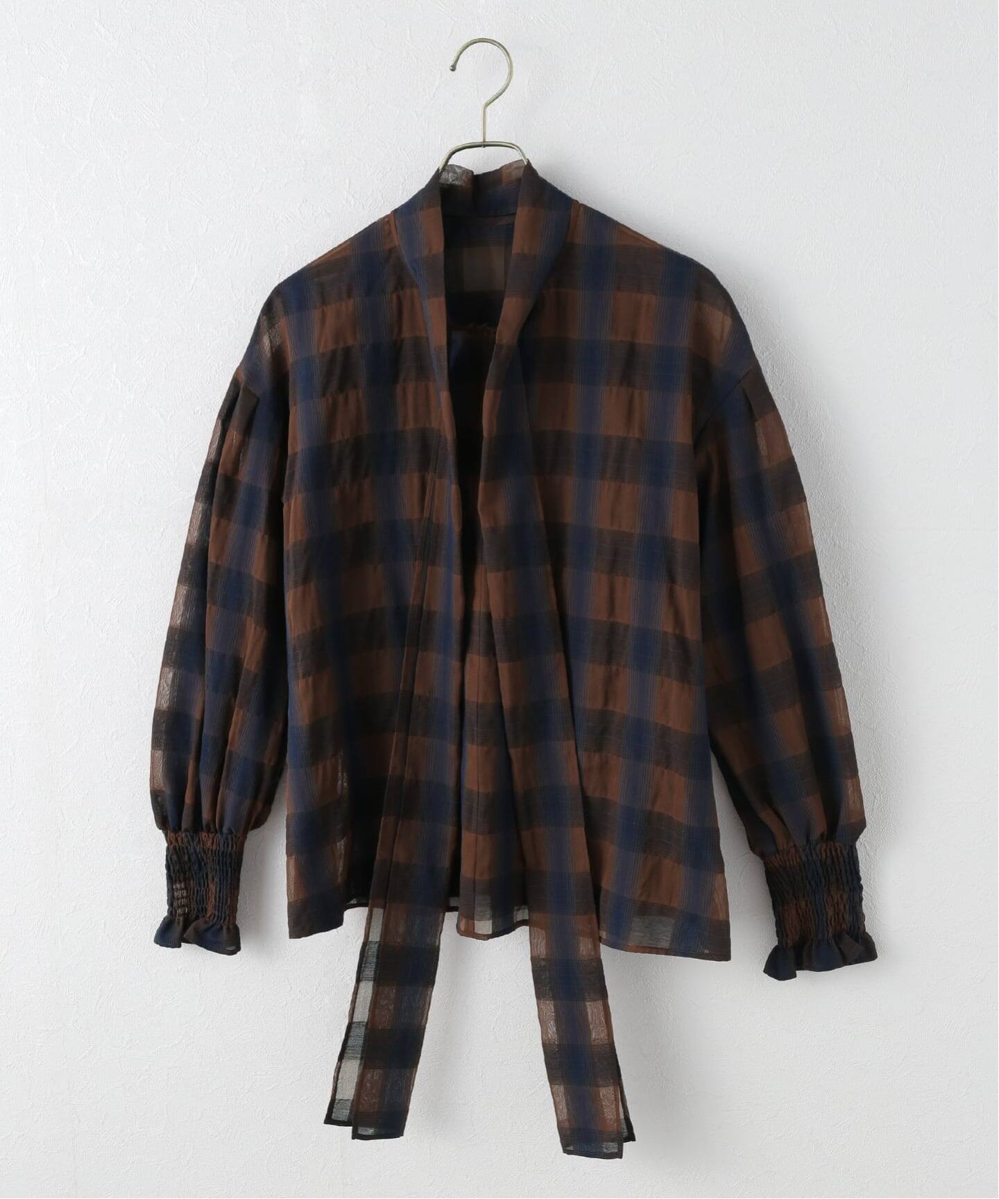 ❁︎Spick & Span❁︎オンブレボウタイブラウス Spick & Span｜《WEB限定追加予約》オンブレボウタイブラウス