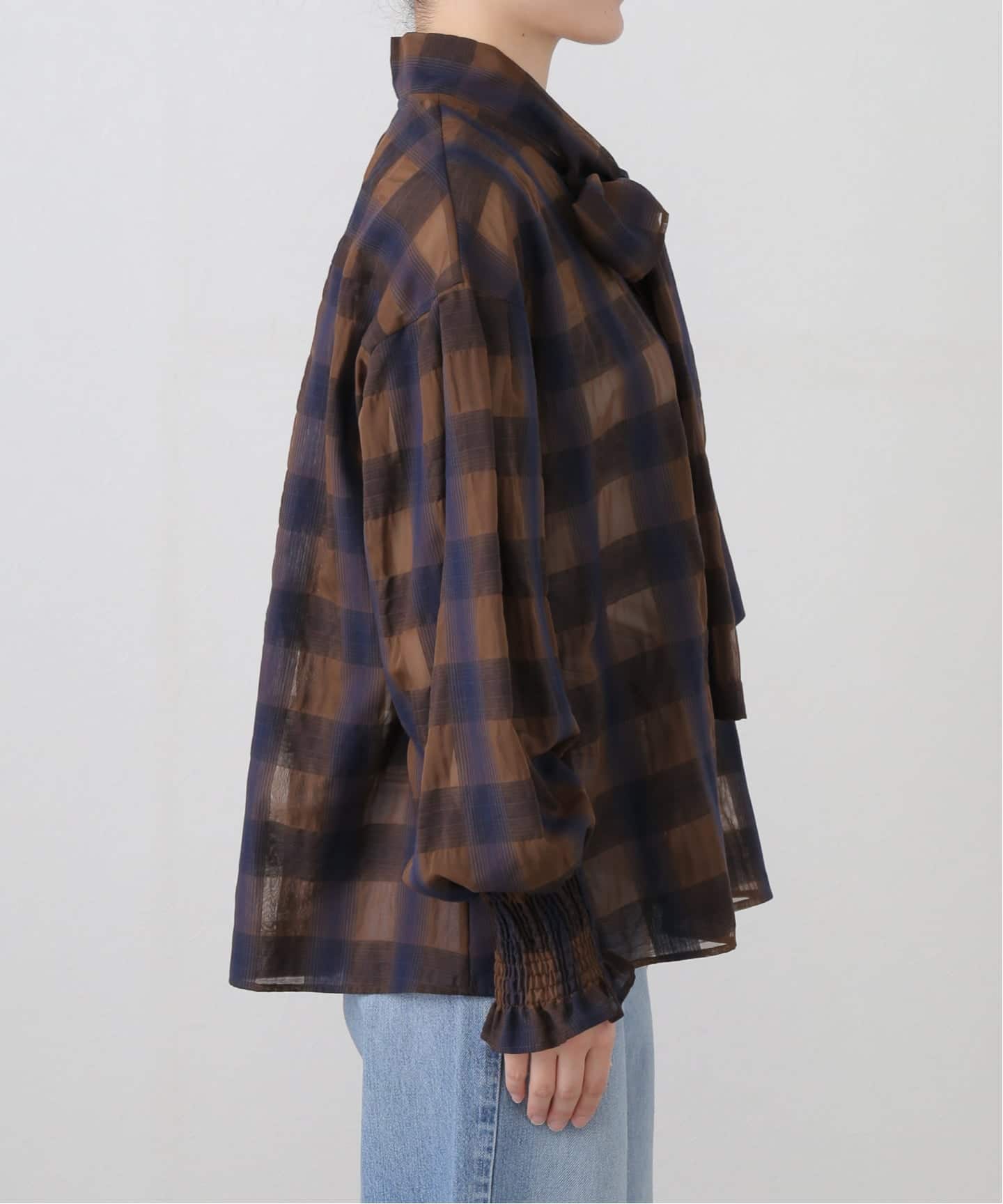 WEB限定追加》オンブレボウタイブラウス（シャツ／ブラウス