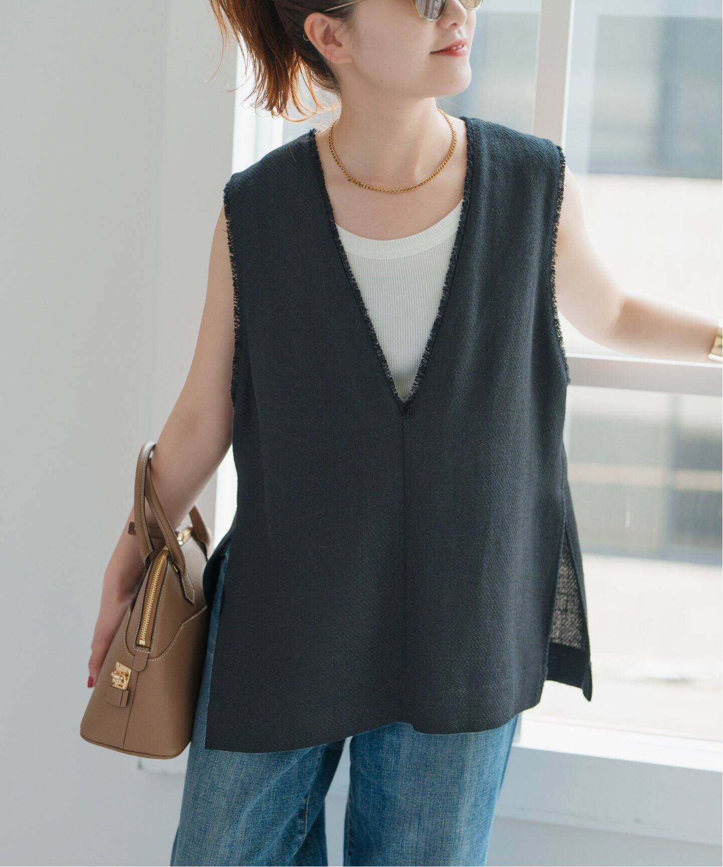 リネンブレンドツイードベスト（ベスト）｜Spick and Span（スピック  