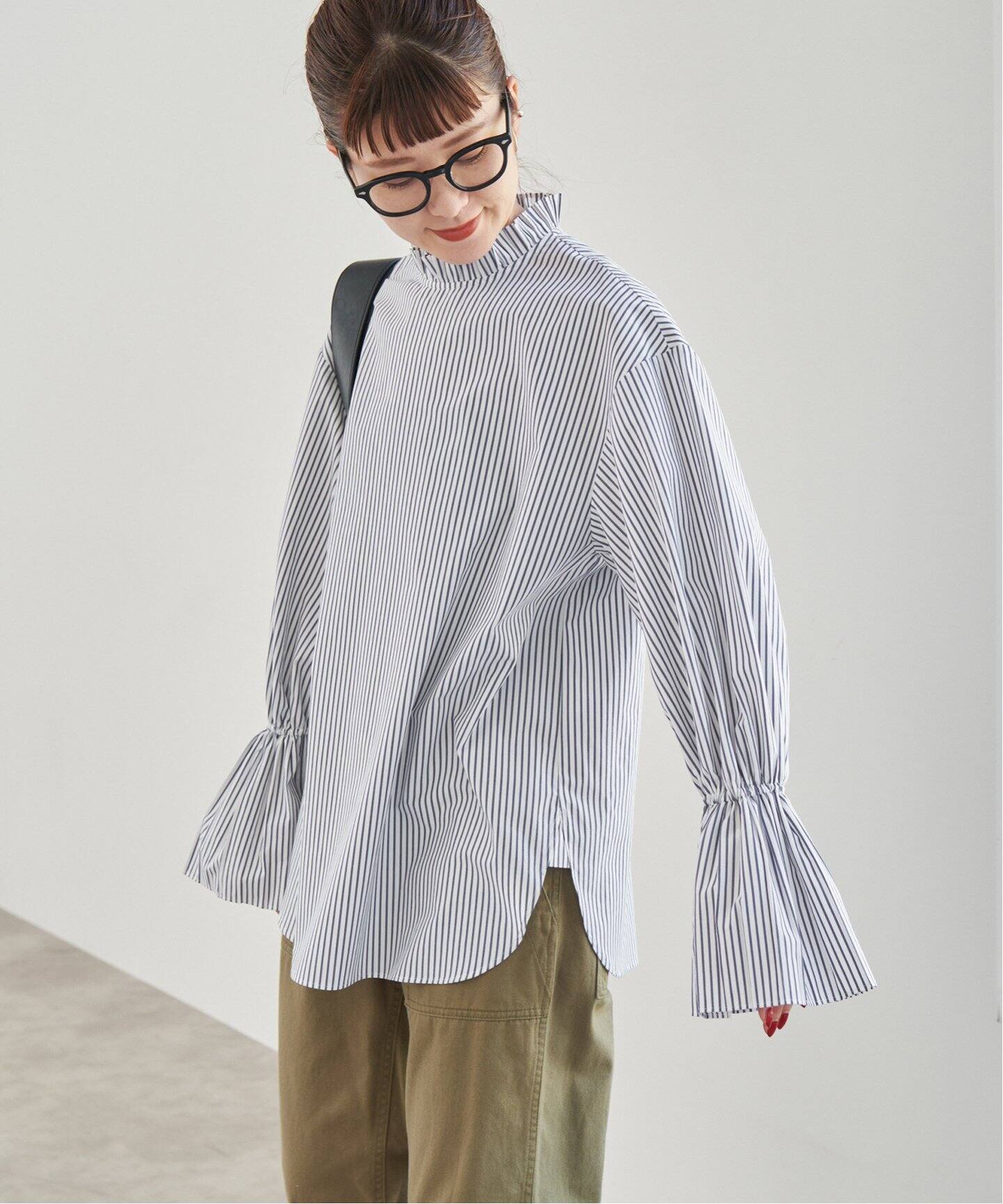 ほぼ新品！【Spick & Span】コットンブロードフリルブラウス Spick & Span（スピックアンドスパン）の「コットンブロード