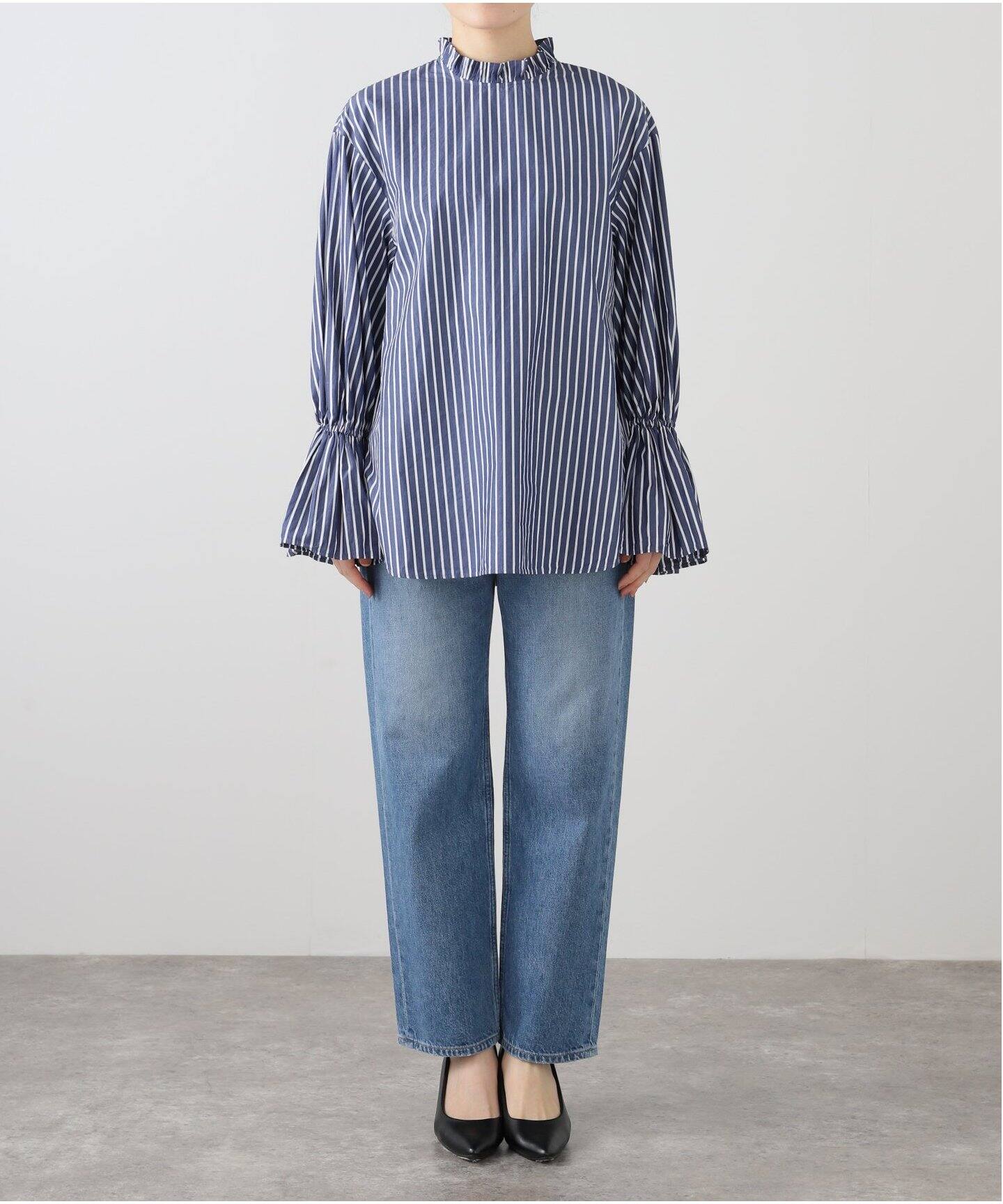 コットンポプリンタックフリルブラウス（シャツ／ブラウス）｜Spick