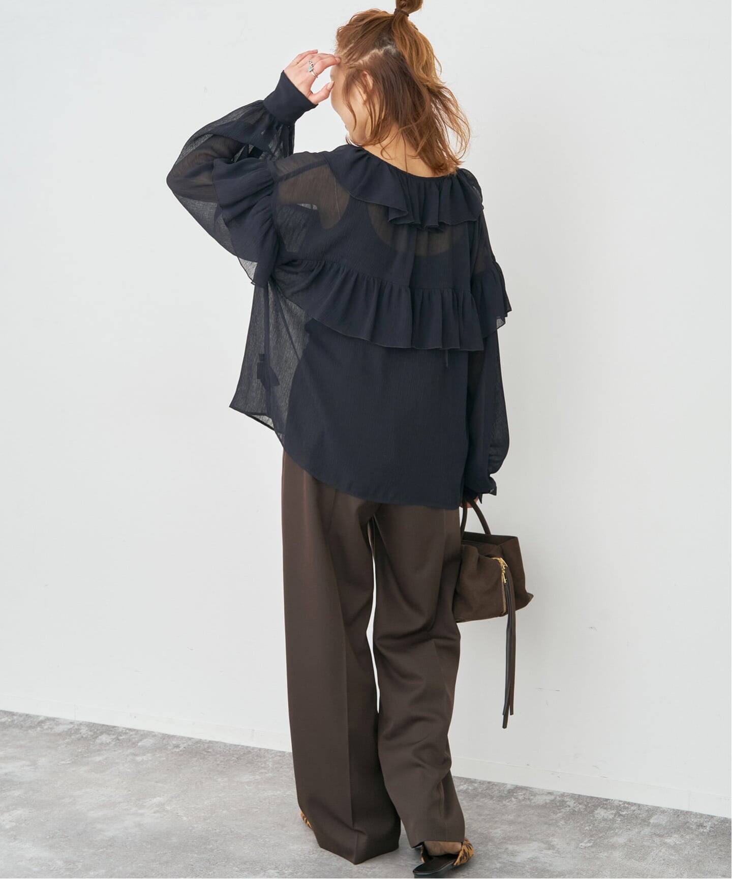 spick&amp;span フリルブラウス未使用 Spick＆Span（スピック アンド スパン） ブラウス シャツ 「WEB限定
