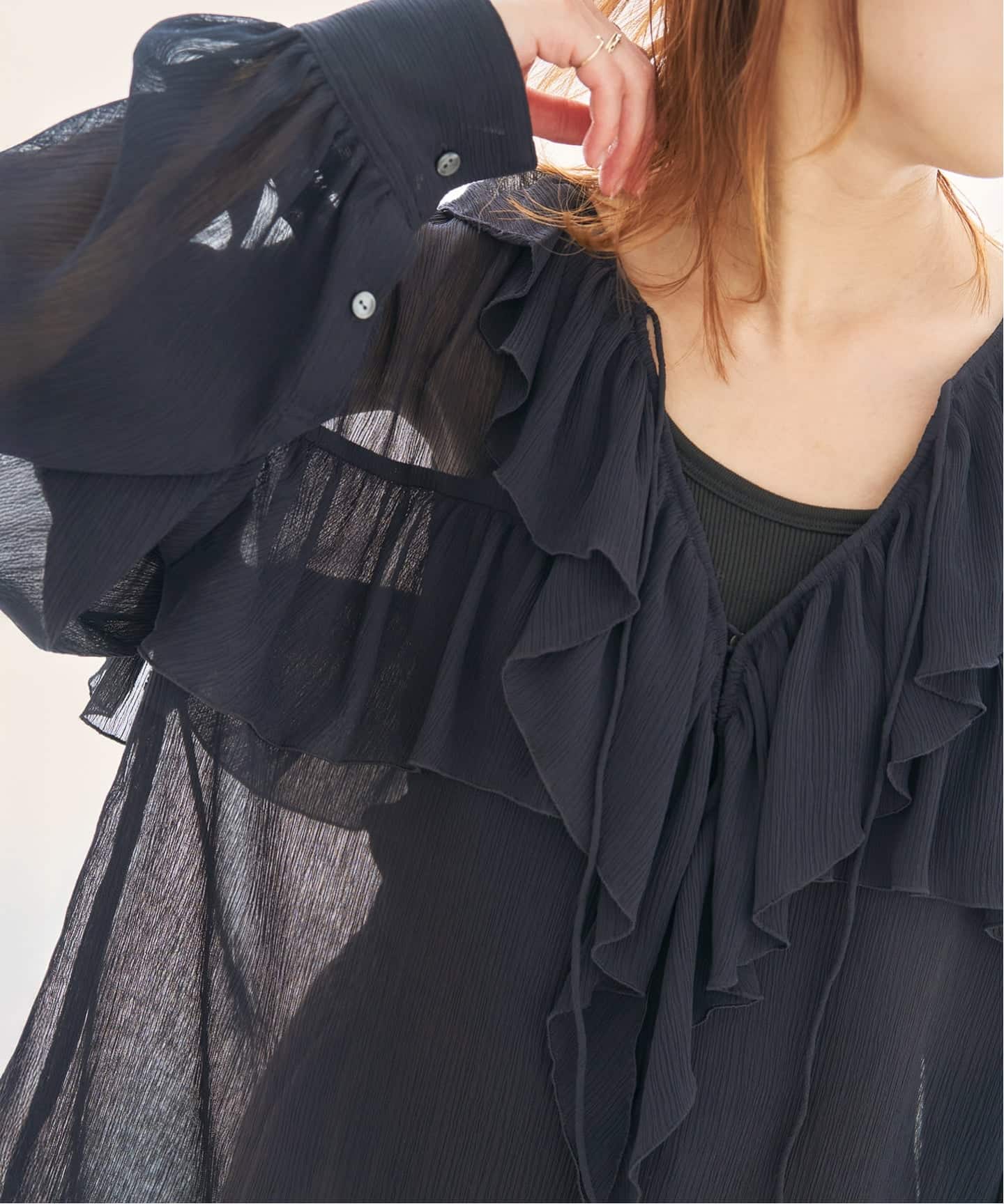 フリル楊柳ブラウス（シャツ／ブラウス）｜Spick and Span（スピック