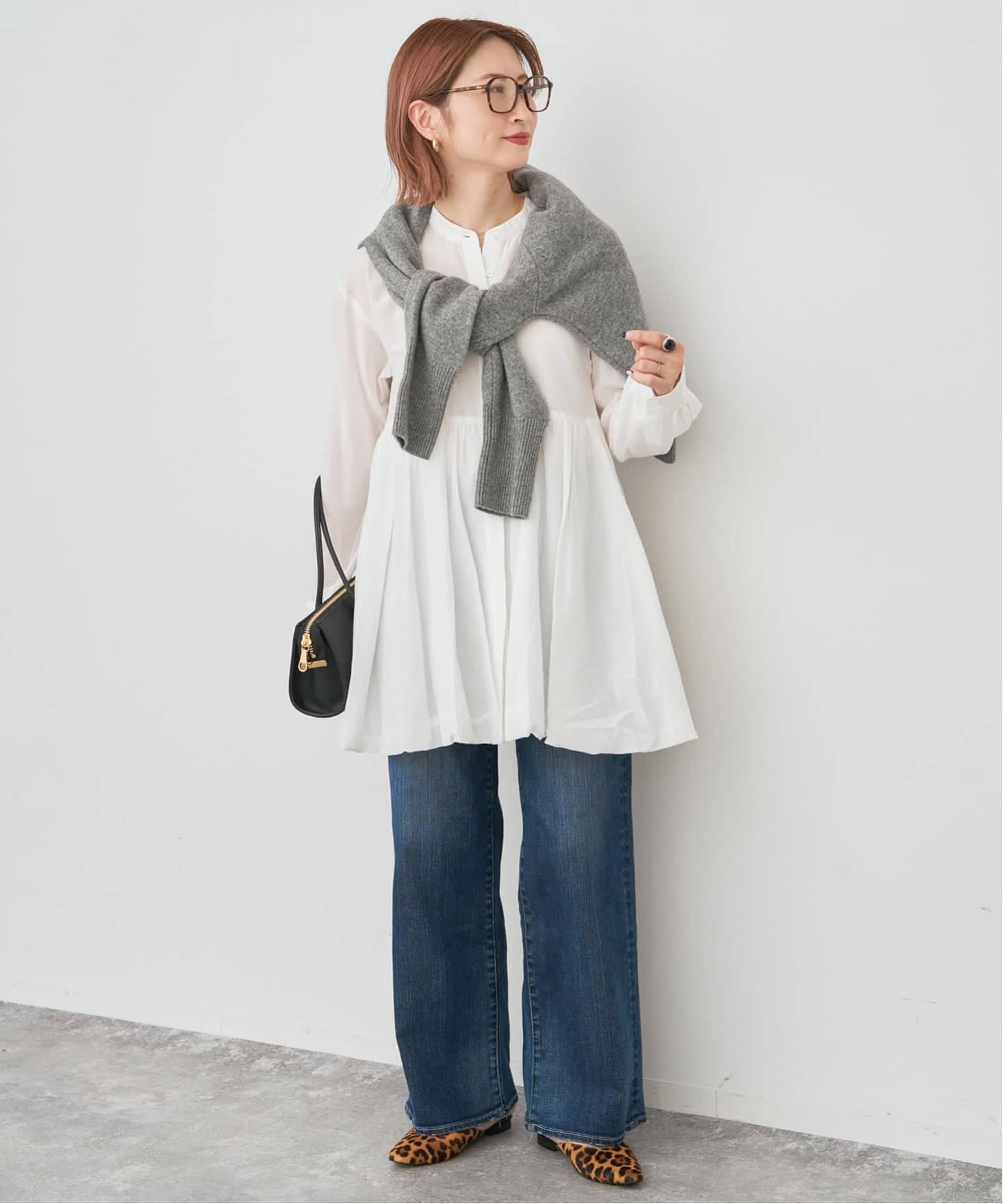 コットンシルクティアードチュニック（シャツ／ブラウス）｜Spick and