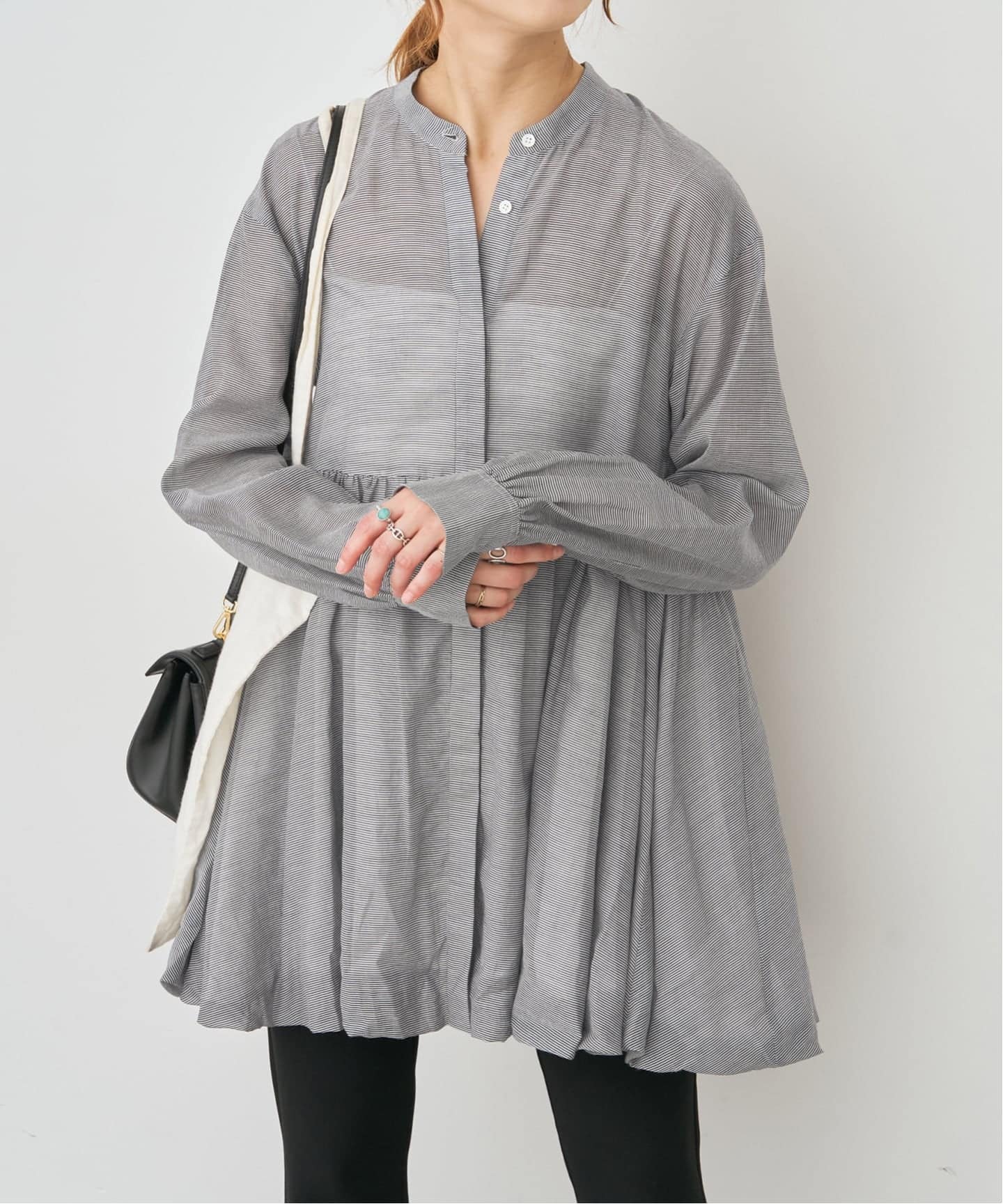 コットンシルクティアードチュニック（シャツ／ブラウス）｜Spick and