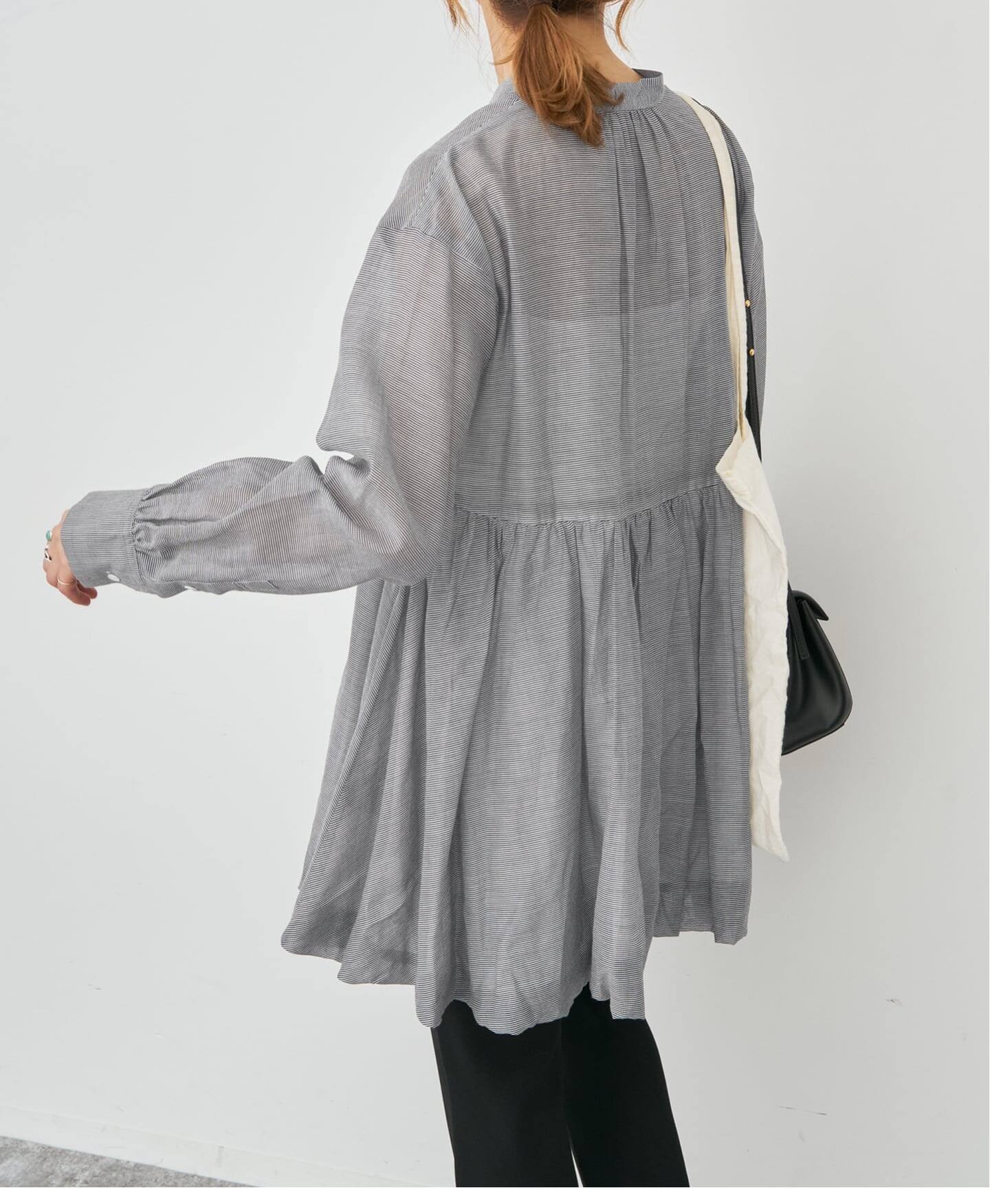 コットンシルクティアードチュニック（シャツ／ブラウス）｜Spick and