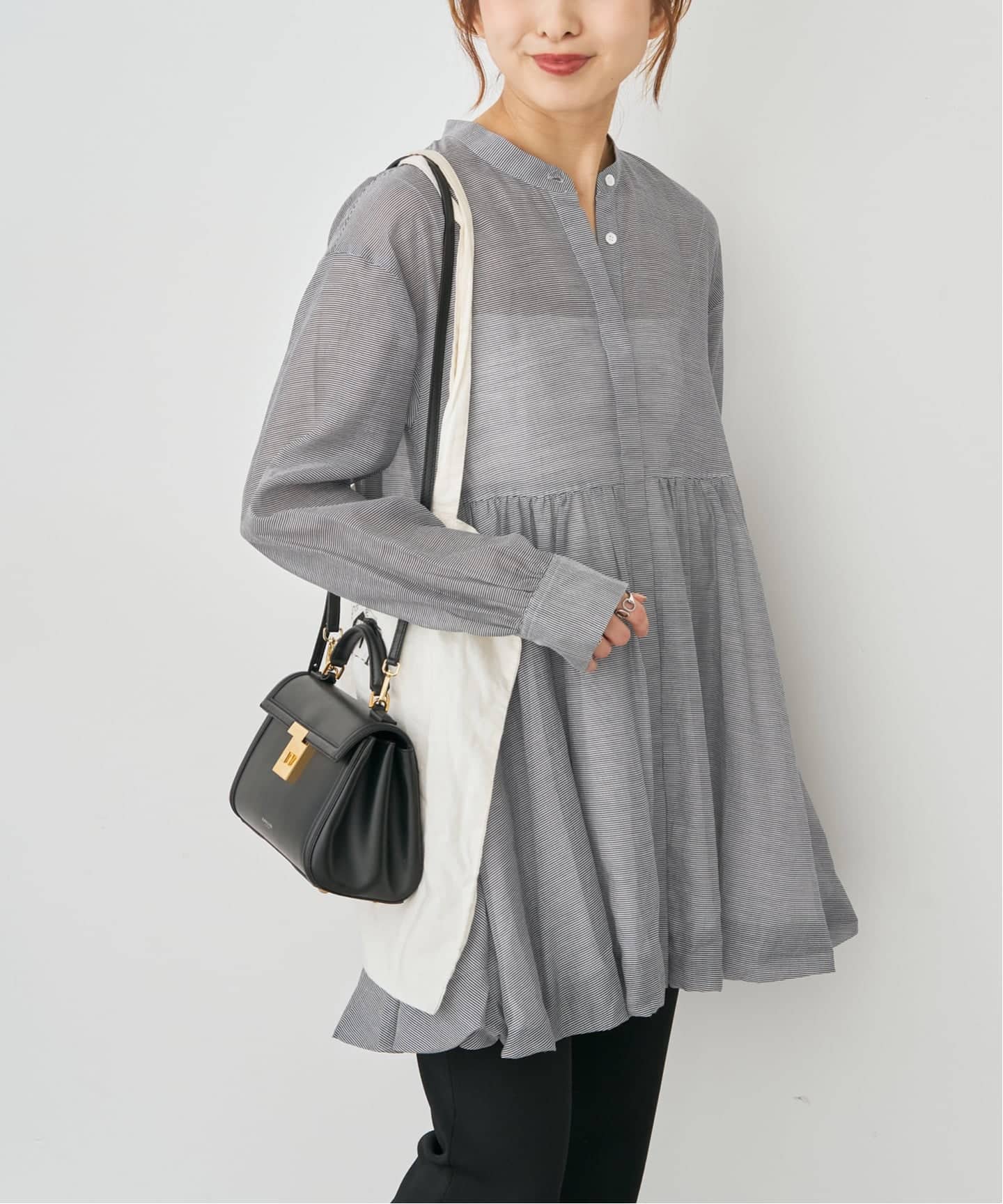 コットンシルクティアードチュニック（シャツ／ブラウス）｜Spick and