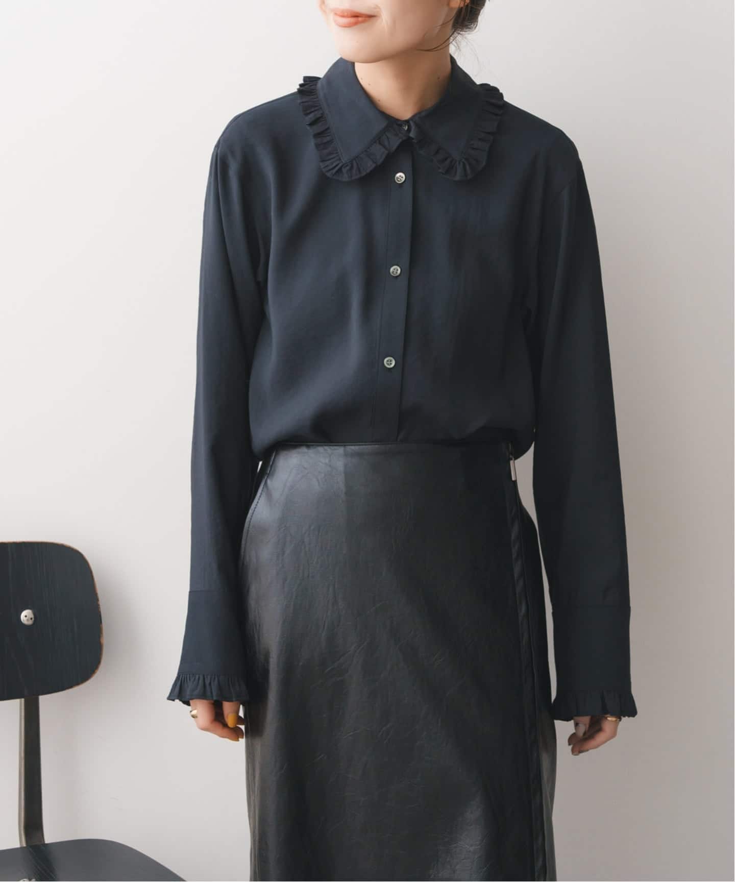定価¥14,300 Spick&Spanフリルカラーブラウス　フリルブラウス 追加予約》フリルカラーブラウス（シャツ／ブラウス）｜Spick