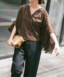 TCシアーギャザーブラウス