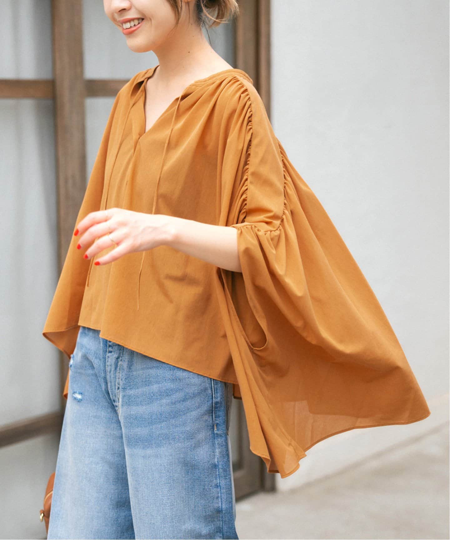 Spick & Span - 未使用タグ付き✨ Spick & Span 23SS シアー ギャザーブラウス TCシアーギャザーブラウス（シャツ／ブラウス）｜Spick and Span