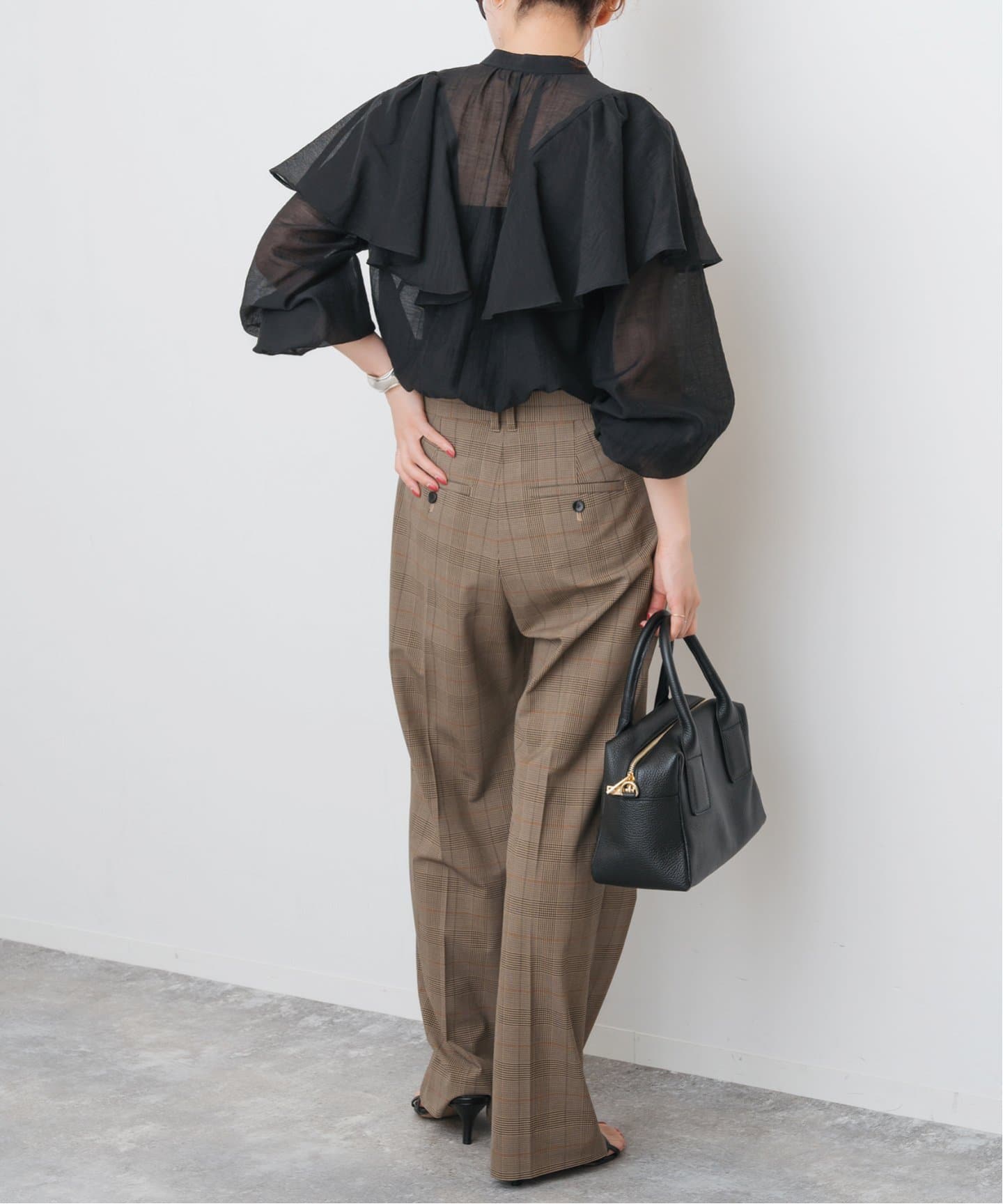 Spick &amp; Spanシアーストライプフロンタブルブラウス Spick and Span シアーストライプフロンタブルブラウス 【公式通販】