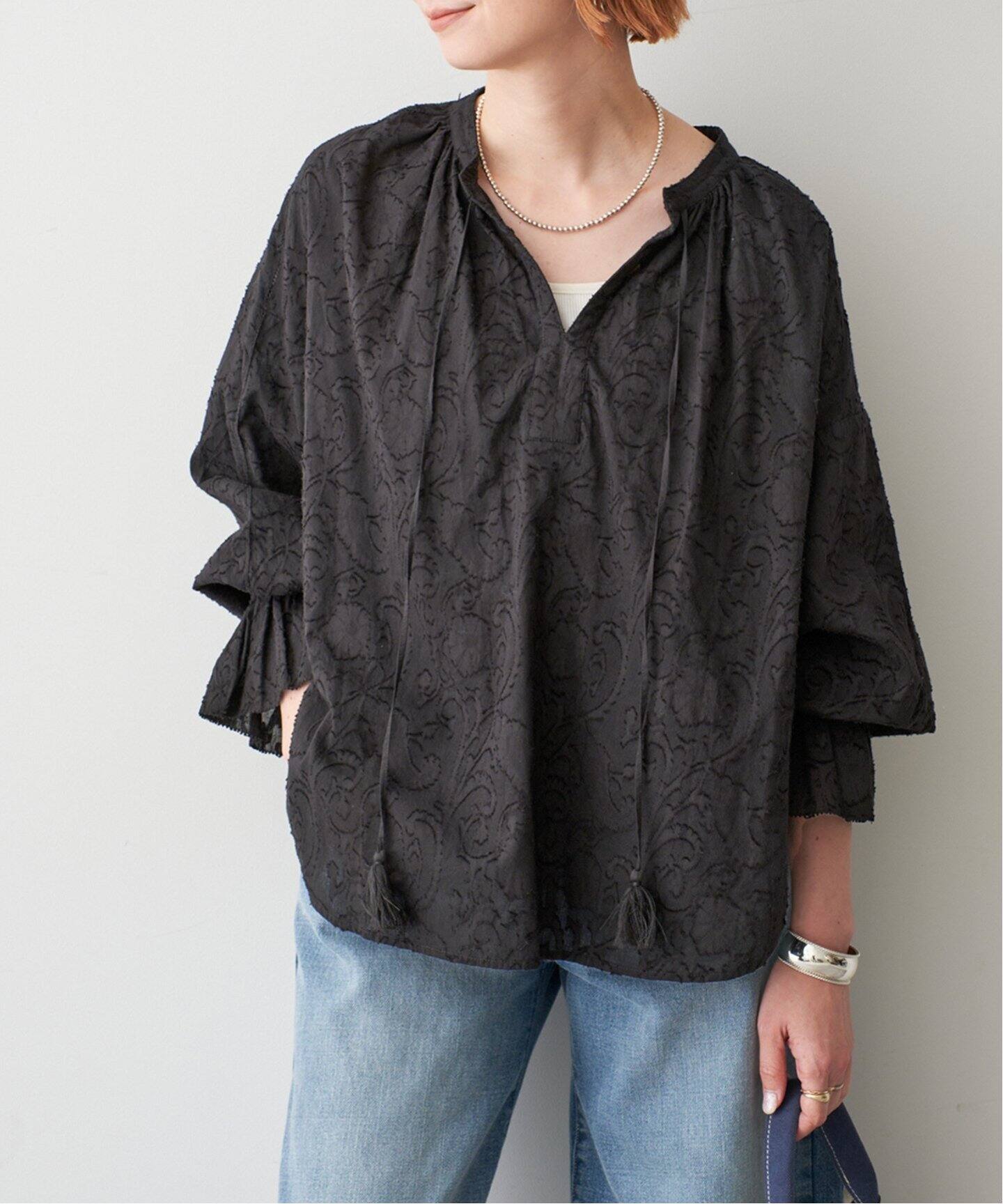 25SS 完売品 美品　Spick and Span コットンジャガードブラウス コットンジャガードブラウス（シャツ／ブラウス）｜Spick & Span