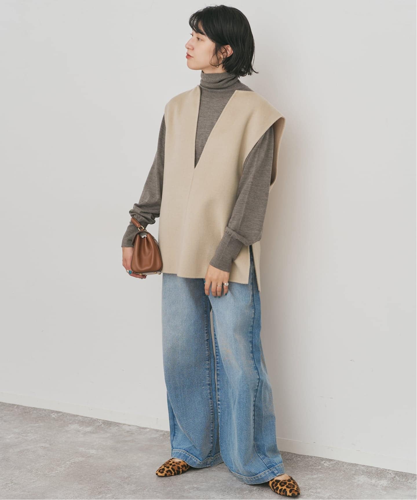 美品★Spick &spanダブルフェイスVネックベスト ダブルフェイスVネックベスト（ベスト）｜Spick and Span（スピック