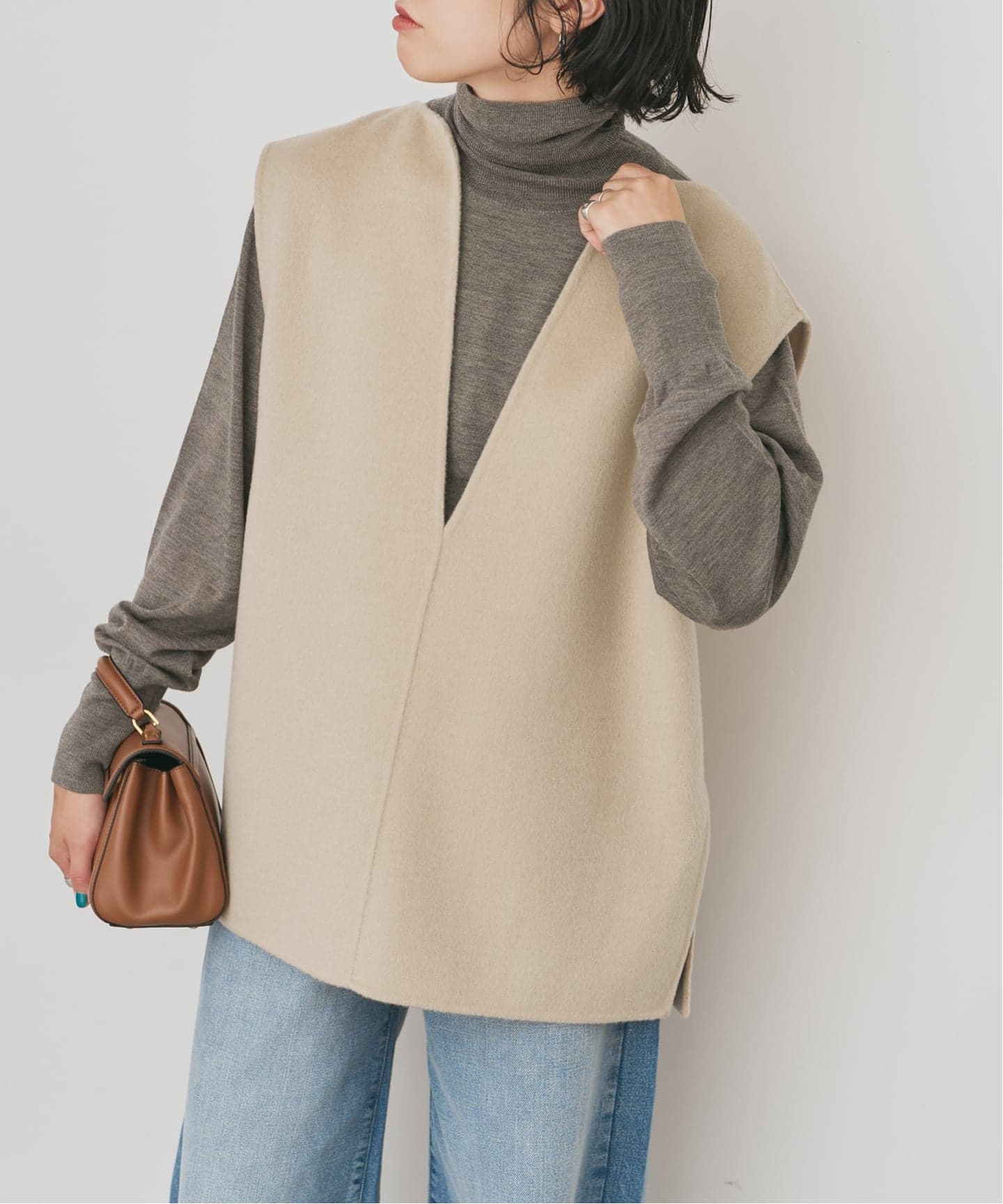 スピック＆スパン（Spick and Span）/ダブルフェイスVネックベスト ダブルフェイスVネックベスト（ベスト）｜Spick and Span（スピック