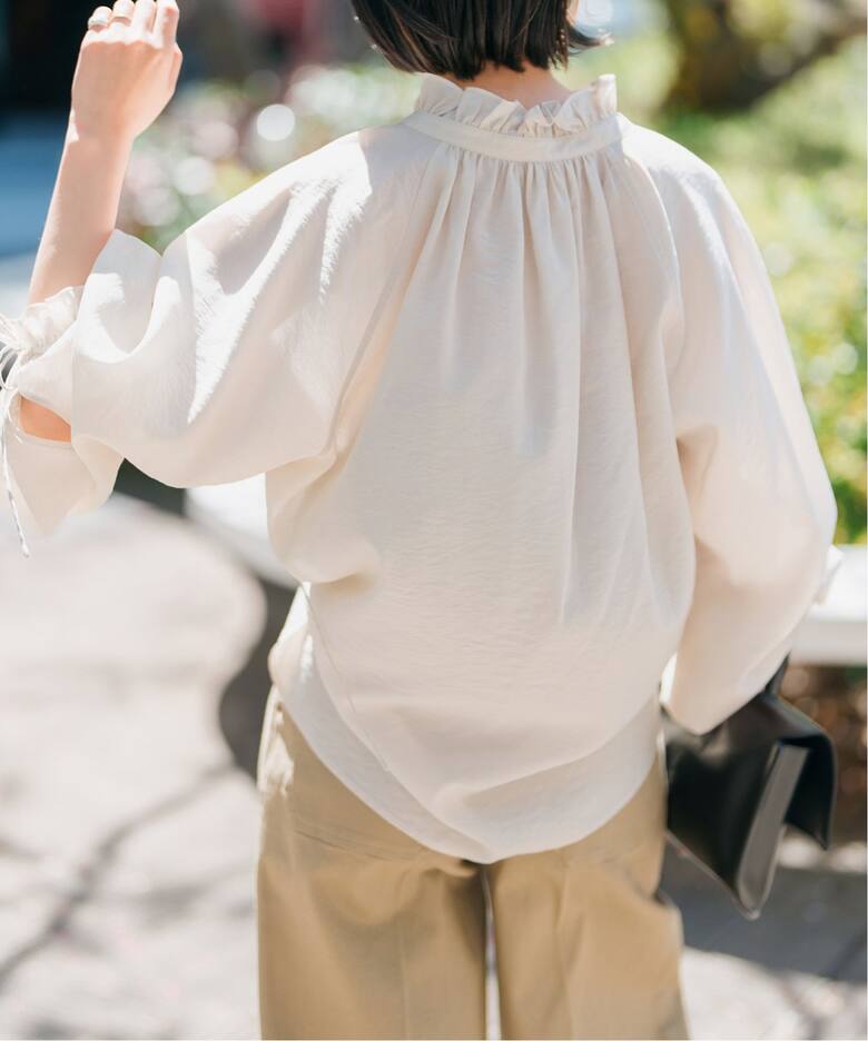 シアードットフリルリボンブラウス（シャツ／ブラウス）｜Spick and Span（スピック＆スパン）の通販｜BAYCREW'S STORE spick and span♡ハイブリットフリルリボンブラウス