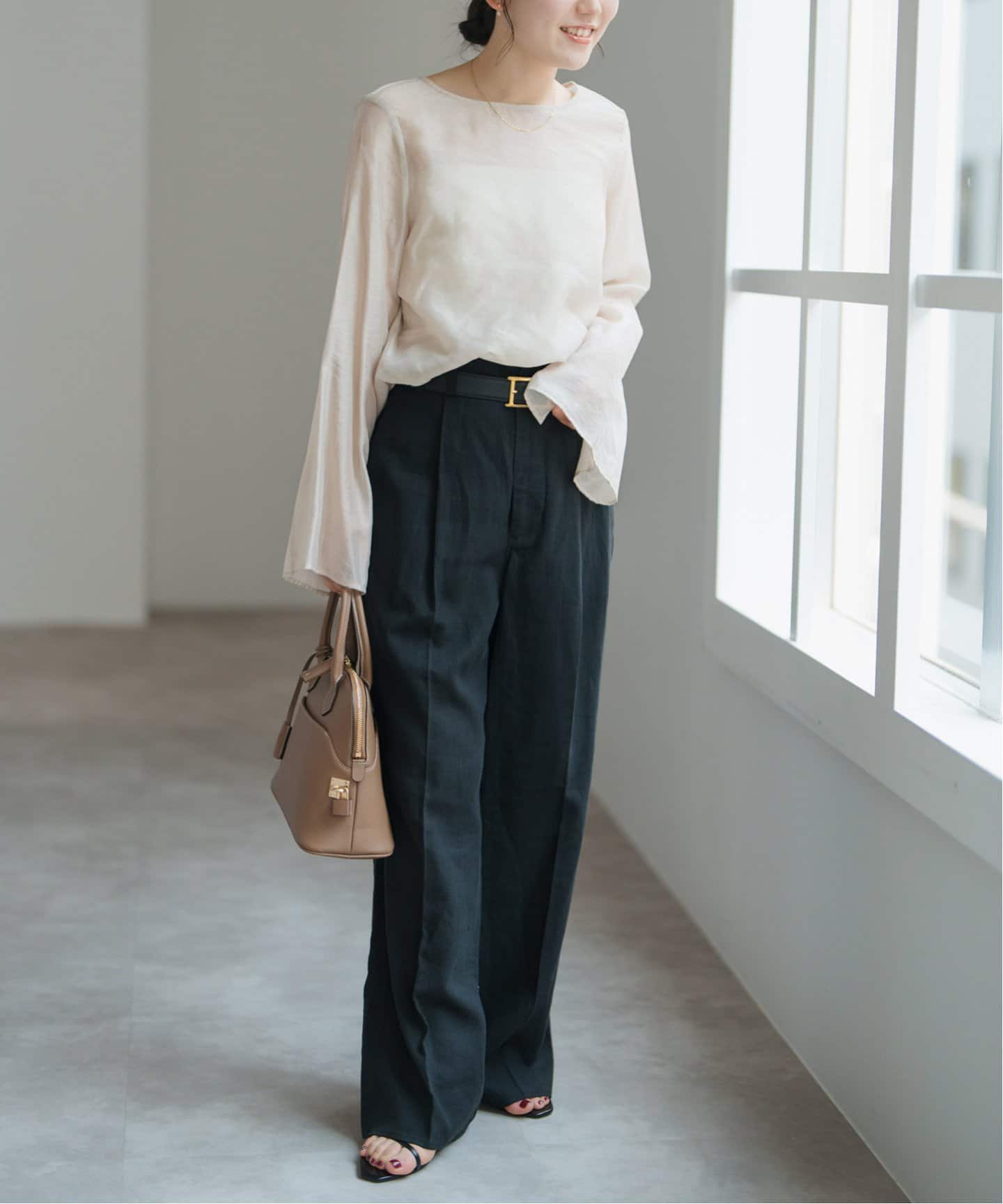 ウォッシャブルシルク混Tブラウス（シャツ／ブラウス）｜Spick and