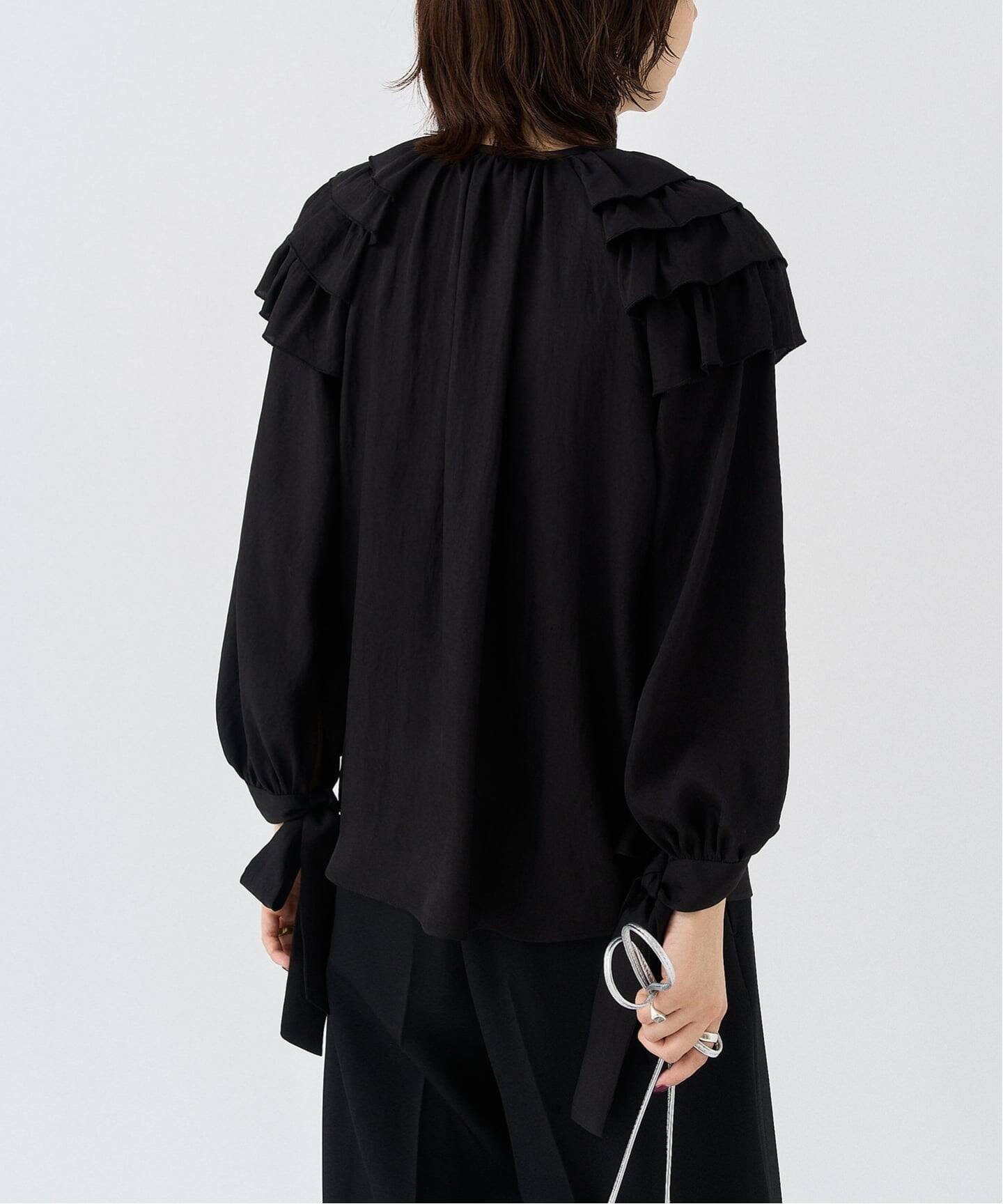 ジョーゼットショルダーフリルブラウス（シャツ／ブラウス）｜HARDY