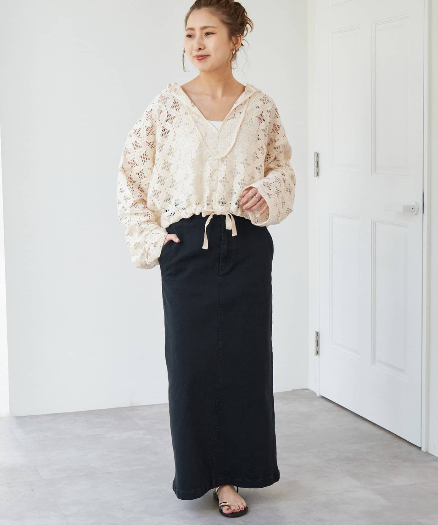 tchanspick and spanウーア レースフードトップス Spick & Span｜《追加》Uhr / ウーア 別注Lace Foodie Tops