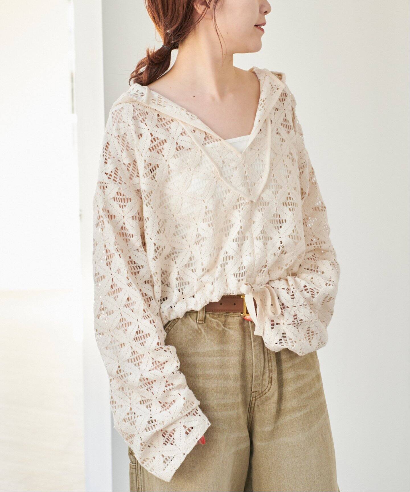 追加》Uhr / ウーア 別注Lace Foodie Tops（シャツ／ブラウス