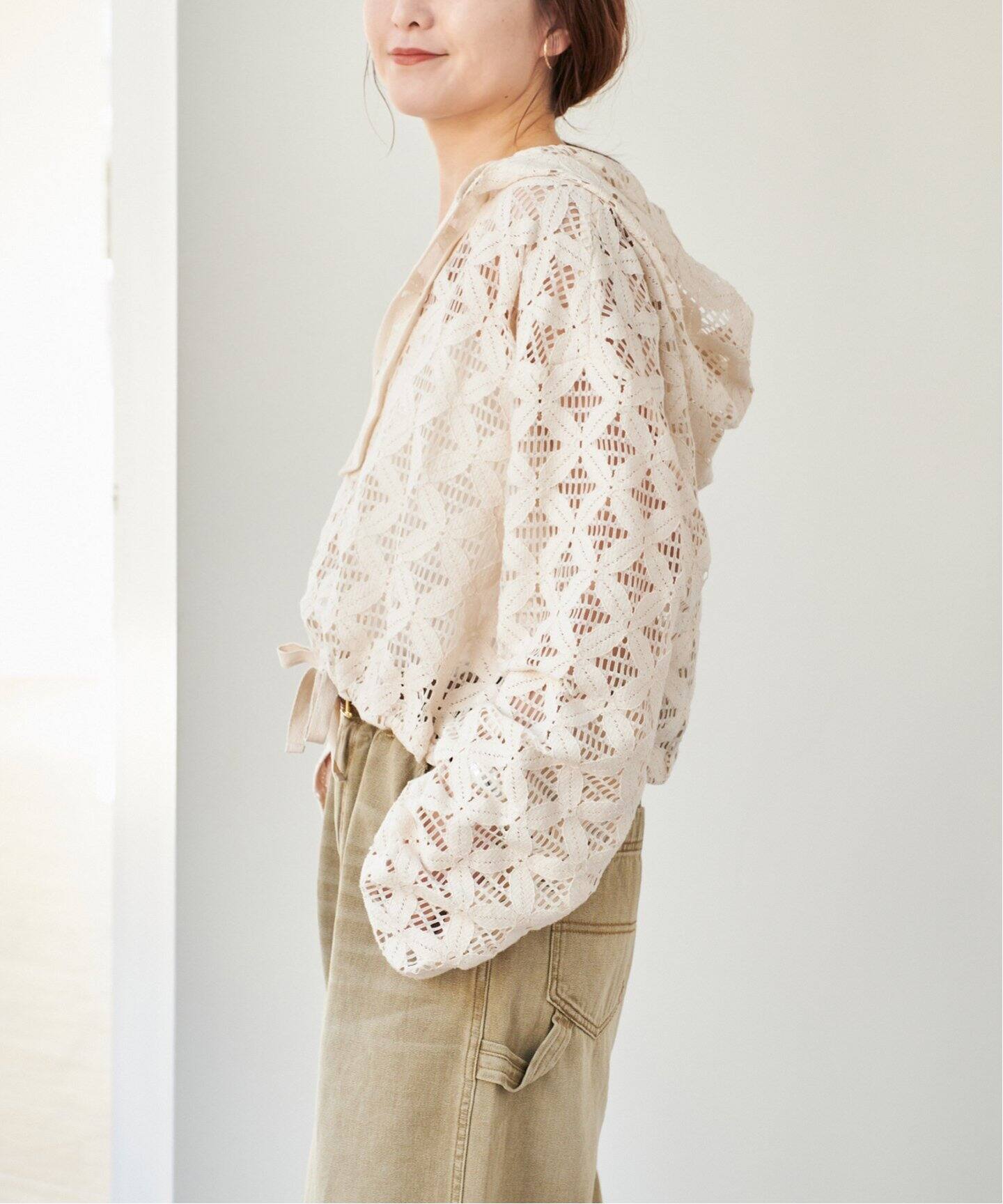 追加》Uhr / ウーア 別注Lace Foodie Tops（シャツ／ブラウス