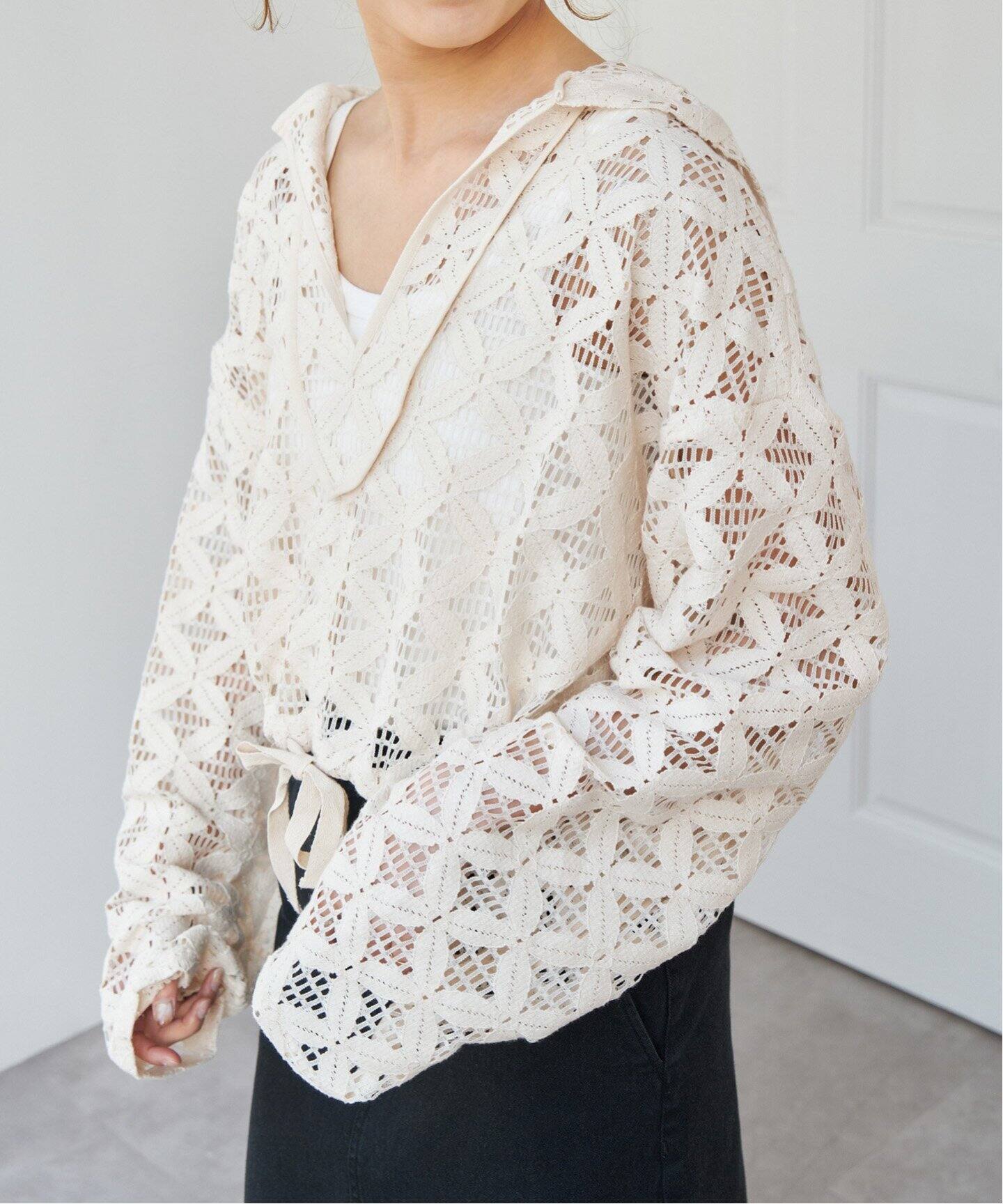 追加》Uhr / ウーア 別注Lace Foodie Tops（シャツ／ブラウス