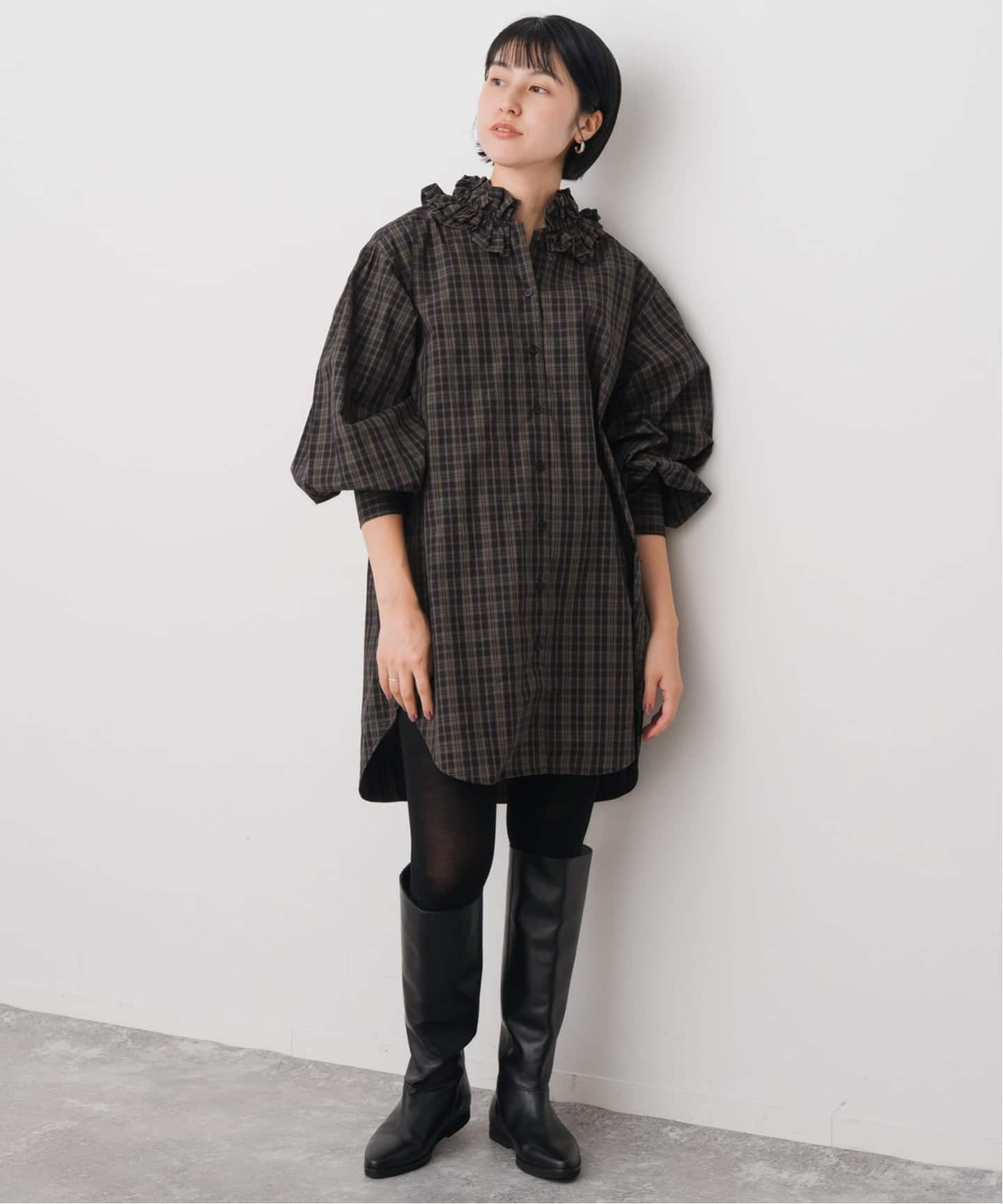 crinkle crinkle crinkle 別注frill coller shirts*（シャツ