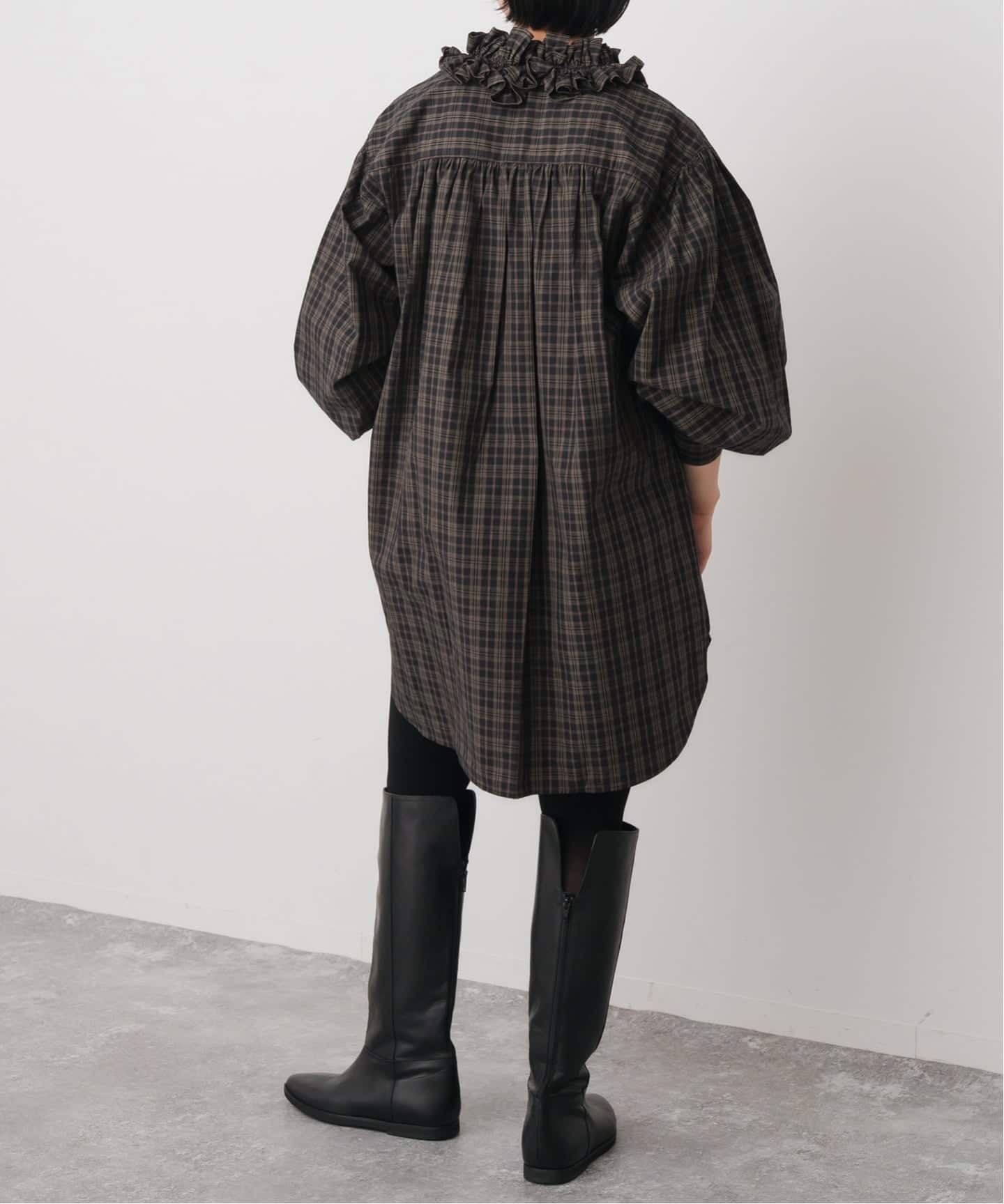 トップス crinkle crinkle crinkle spick &span 予約》crinkle crinkle crinkle 別注frill coller shirts
