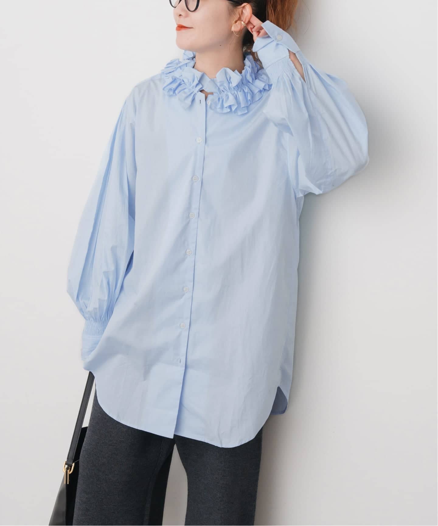 予約》crinkle crinkle crinkle 別注frill coller shirts
