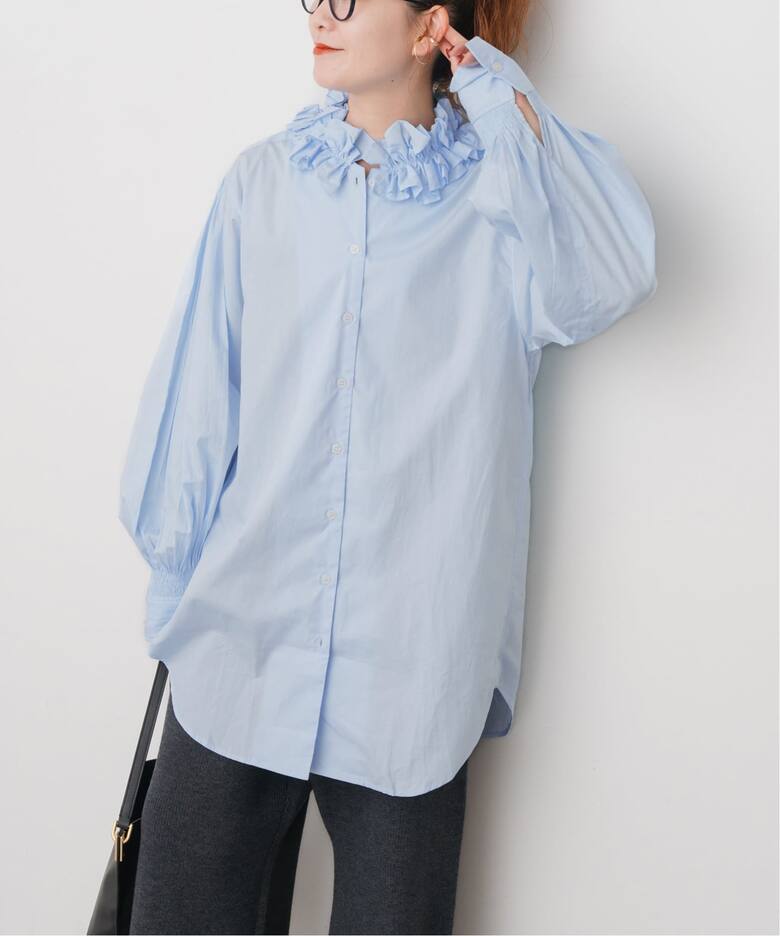 crinkle crinkle crinkle 別注frill coller shirts*（シャツ／ブラウス 