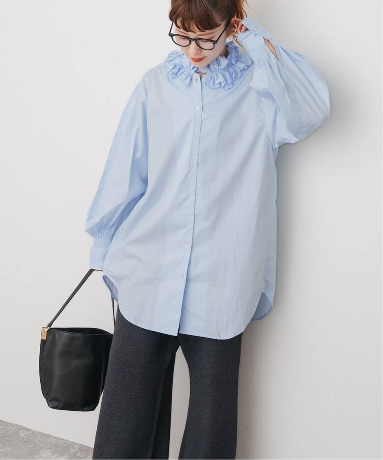 crinkle crinkle crinkle 別注frill coller shirts*（シャツ／ブラウス 
