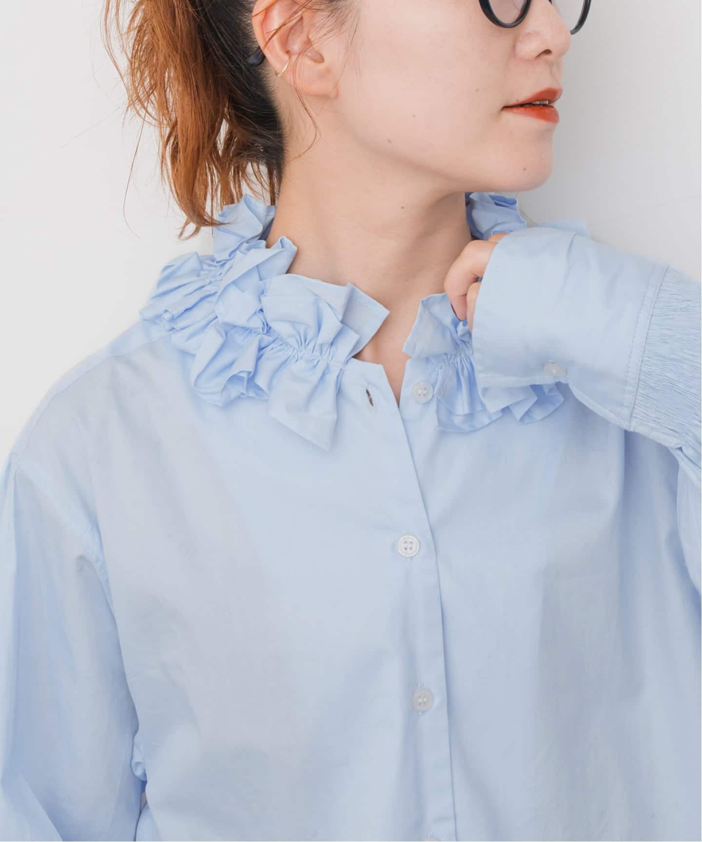 予約》crinkle crinkle crinkle 別注frill coller shirts