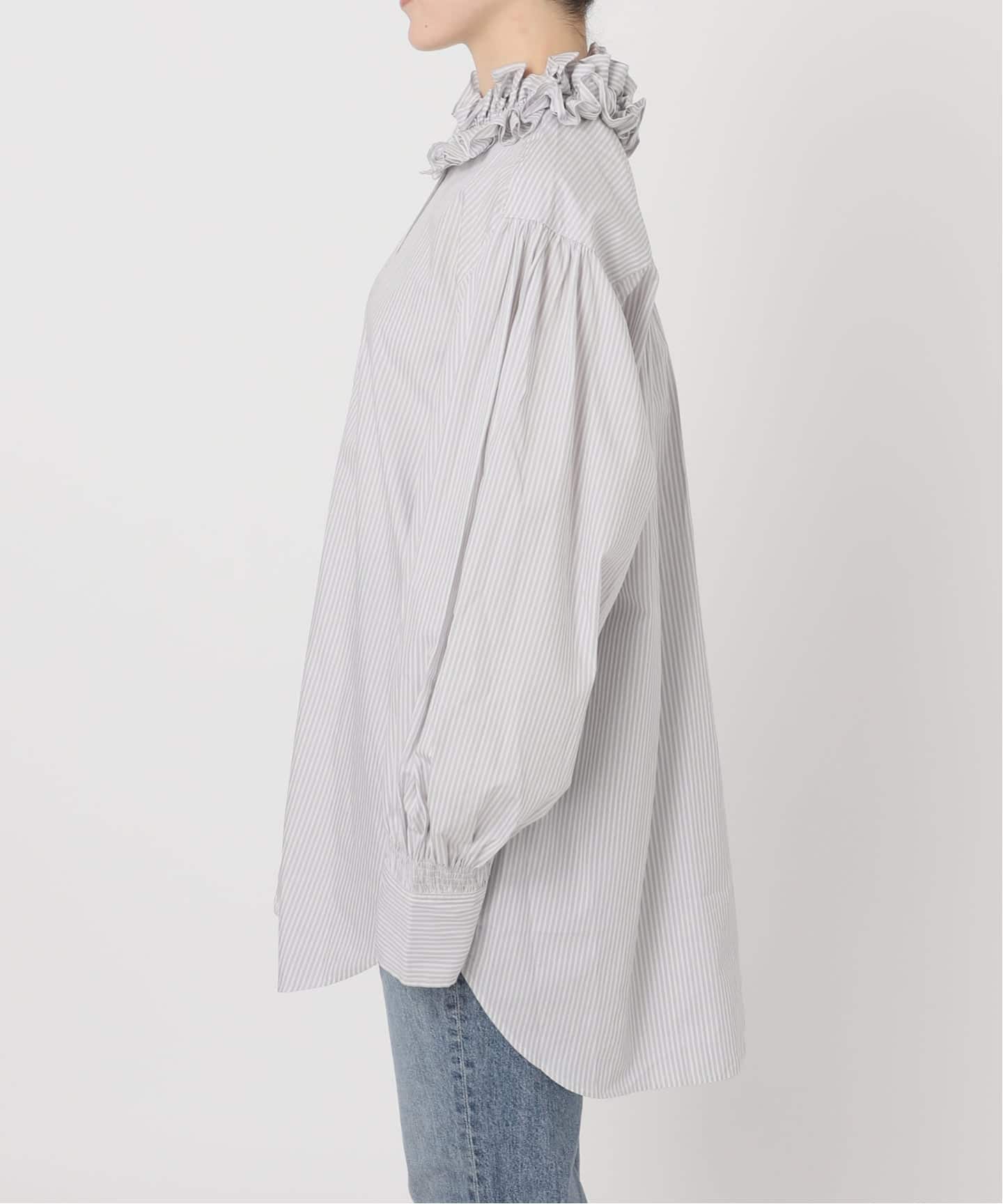 トップス crinkle crinkle crinkle spick &span 予約》crinkle crinkle crinkle 別注frill coller shirts