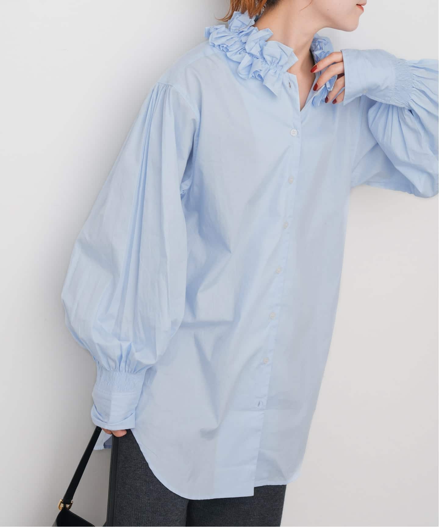 《予約》crinkle crinkle crinkle 別注frill coller shirts*