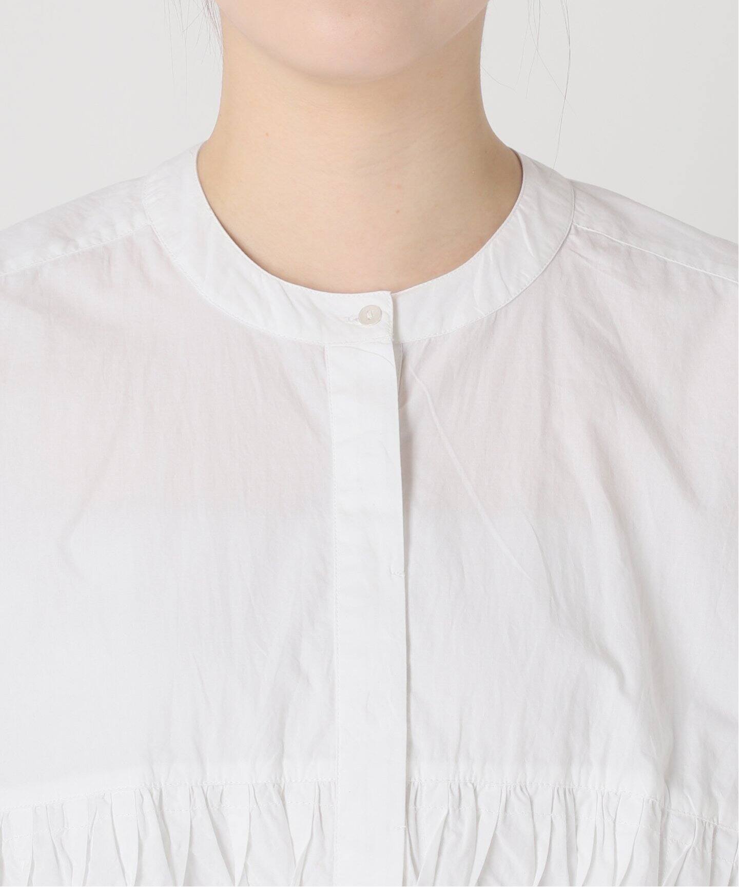 ne Quittez pas / ヌキテパ COTTON POPLIN WAVE BLOUSE（シャツ 