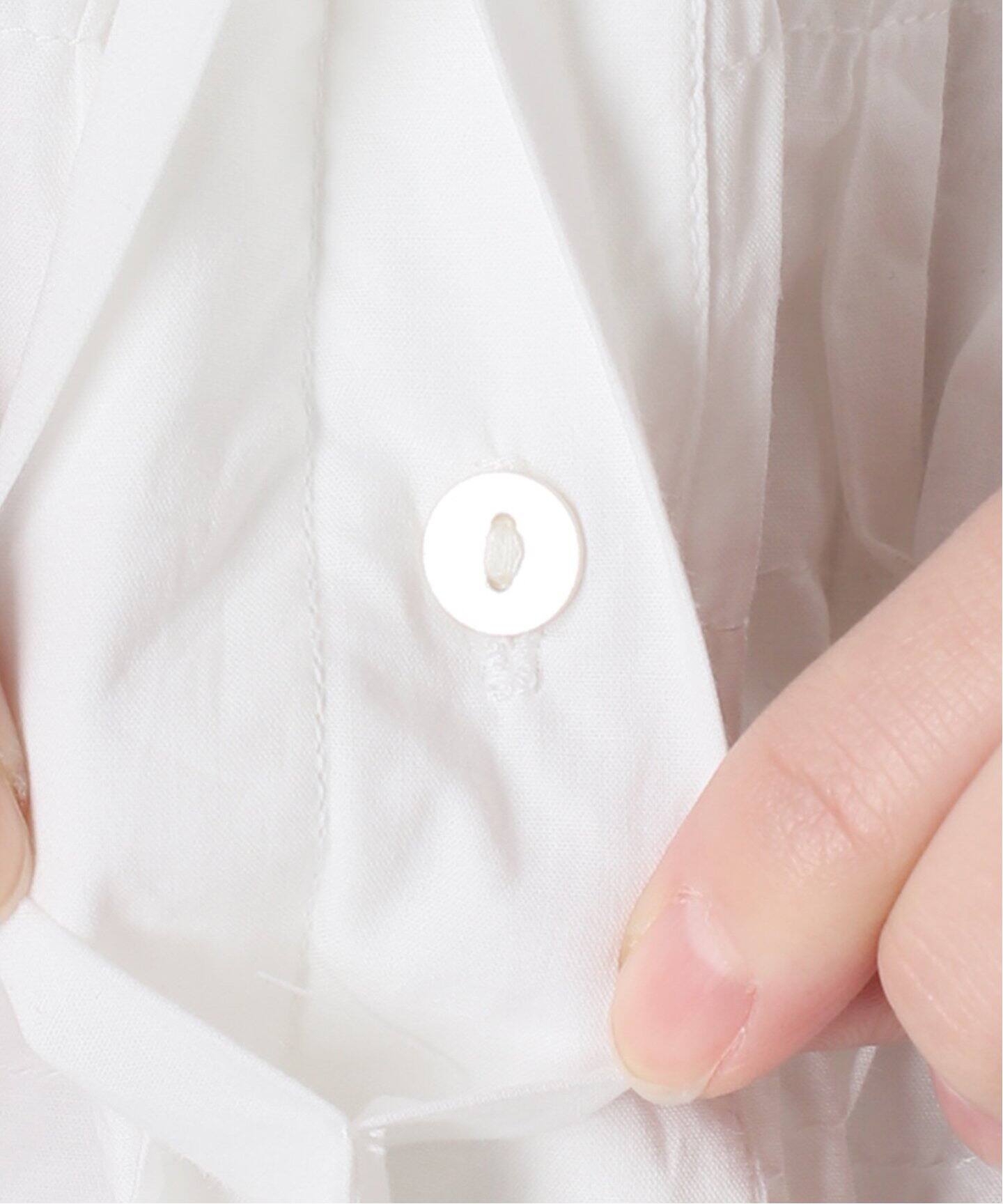 ne Quittez pas / ヌキテパ COTTON POPLIN WAVE BLOUSE（シャツ 