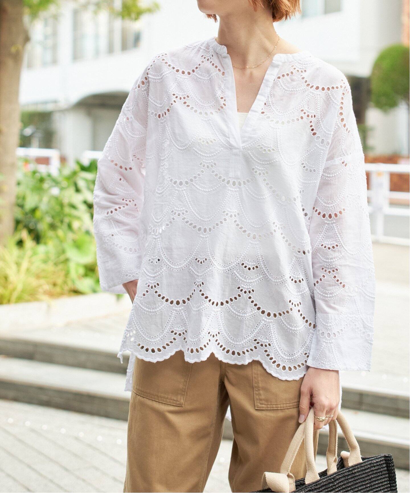 ne Quittez pas / ヌキテパ COTTON VOILE DOT HEMLA BL（シャツ 