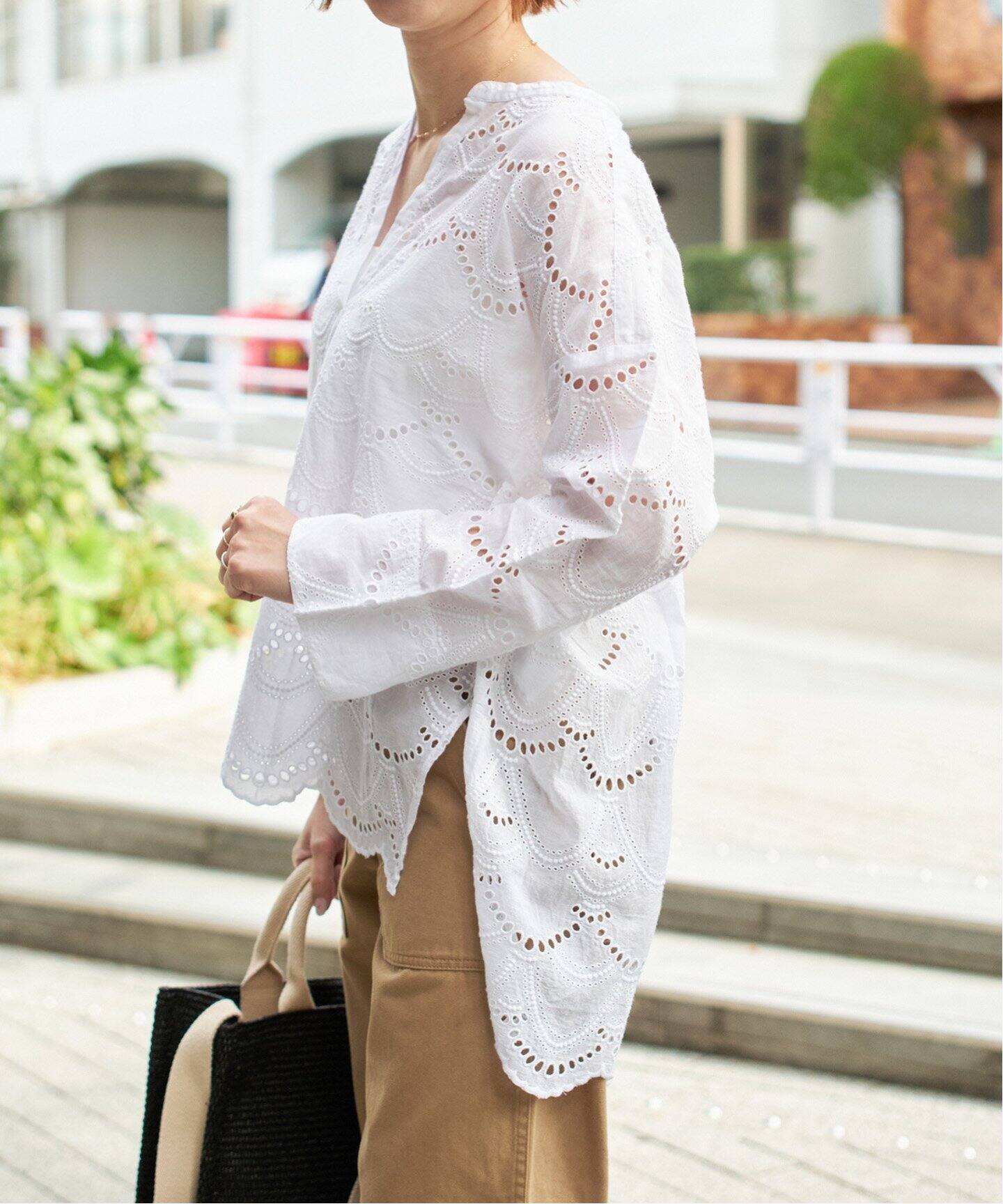 極美品 ヌキテパ cotton voile dot hemla 貫い dress