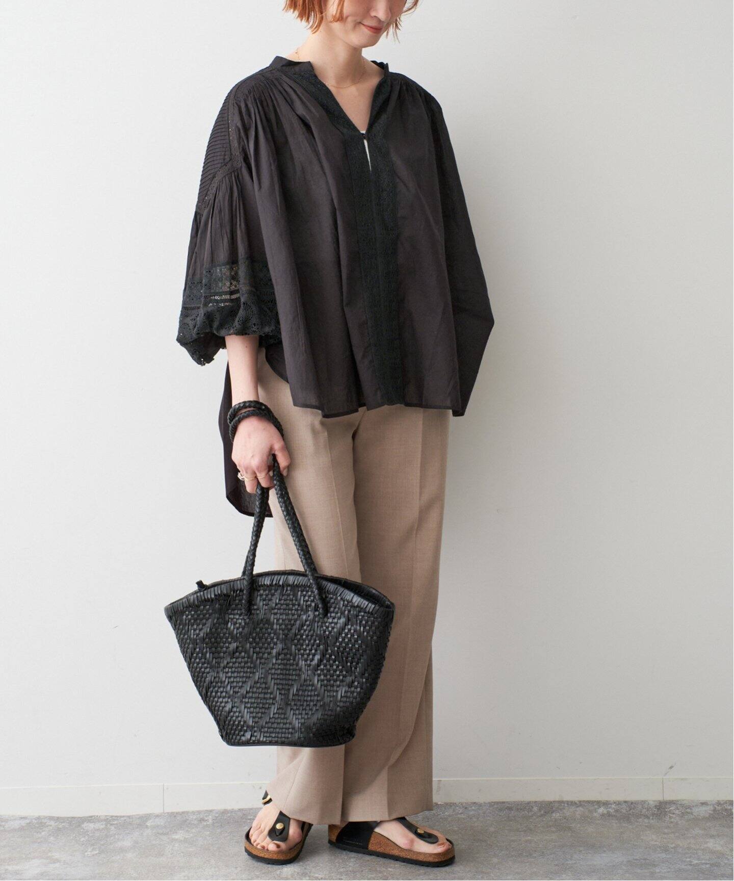 ne Quittez pas / ヌキテパ COTTON VOILE LACE PIN T（シャツ 
