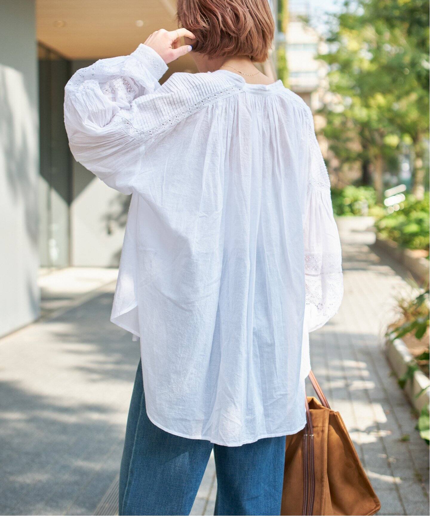ne Quittez pas / ヌキテパ COTTON VOILE LACE PIN T（シャツ 
