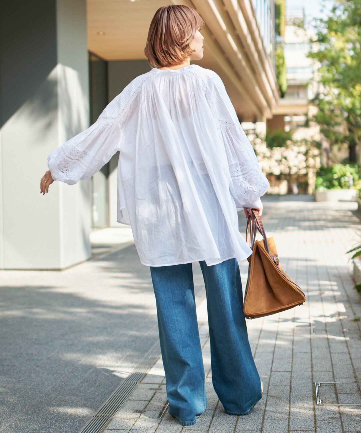 ne Quittez pas / ヌキテパ COTTON VOILE LACE PIN T（シャツ 