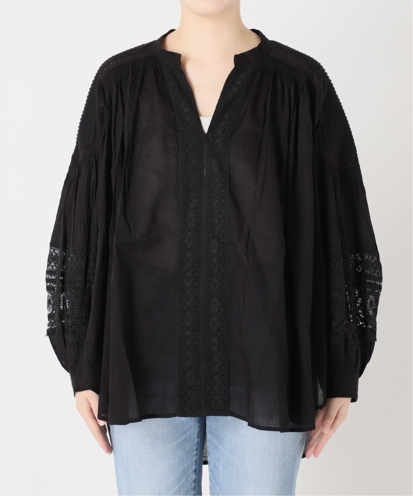ne Quittez pas / ヌキテパ COTTON VOILE LACE PIN T（シャツ 