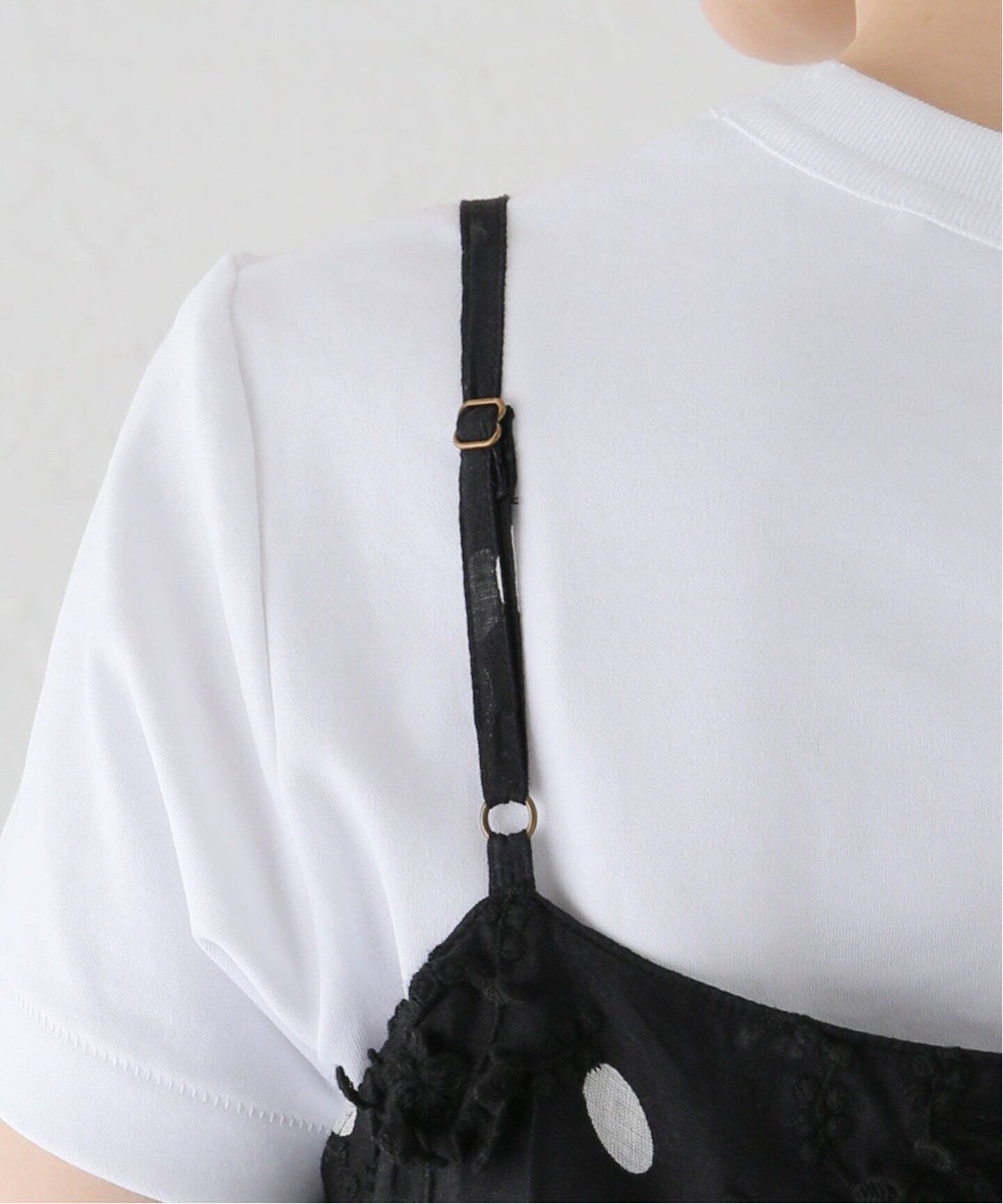 追加》crinkle crinkle crinkle 3D embroidery dot camisole CC-2509 