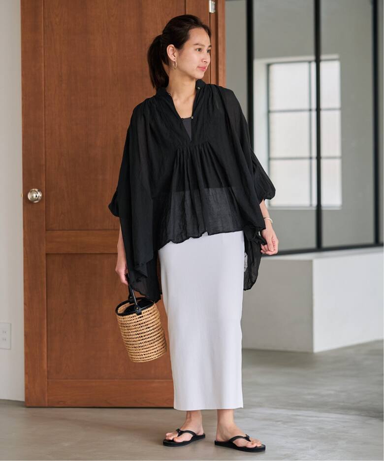 ≪WEB限定追加≫コットンシフォンタックブラウス（シャツ／ブラウス  