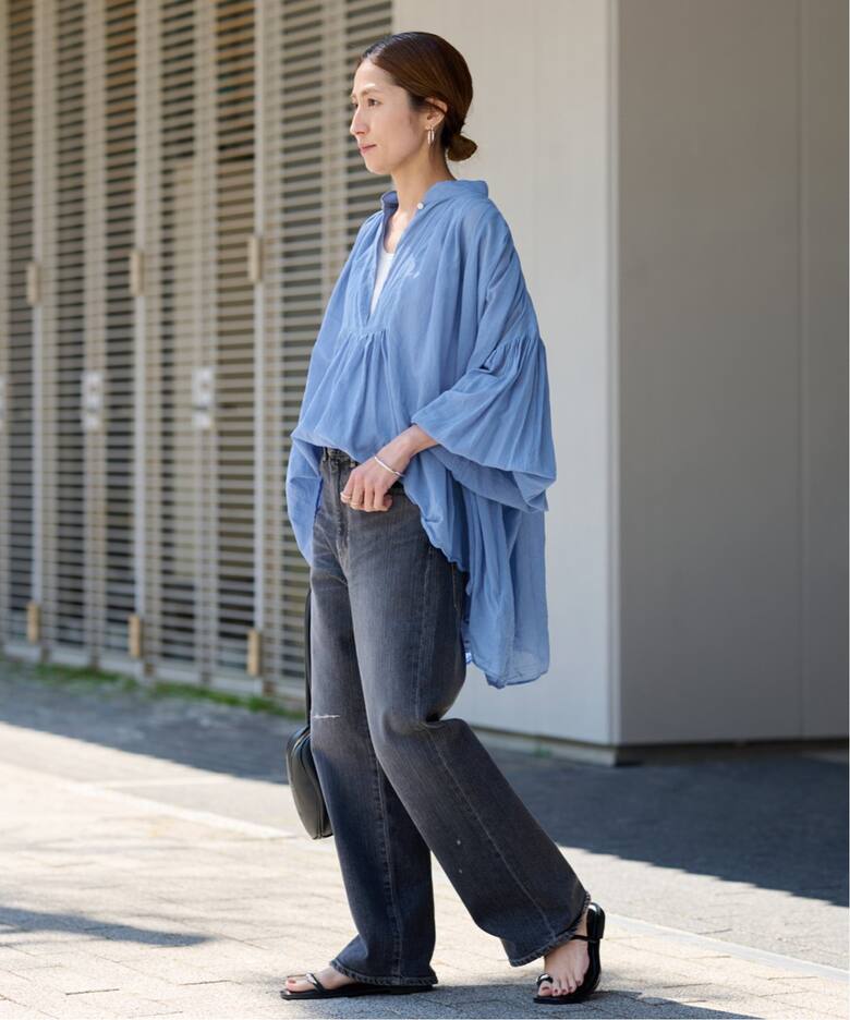 ≪WEB限定追加≫コットンシフォンタックブラウス（シャツ／ブラウス 