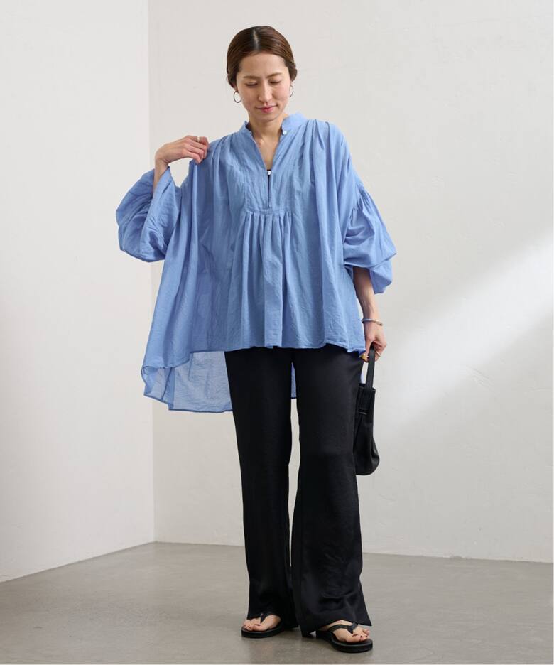 ≪WEB限定追加≫コットンシフォンタックブラウス（シャツ／ブラウス  