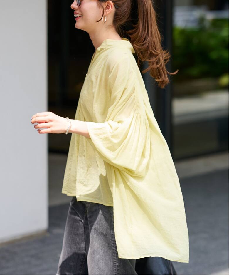 ≪WEB限定追加≫コットンシフォンタックブラウス（シャツ／ブラウス  