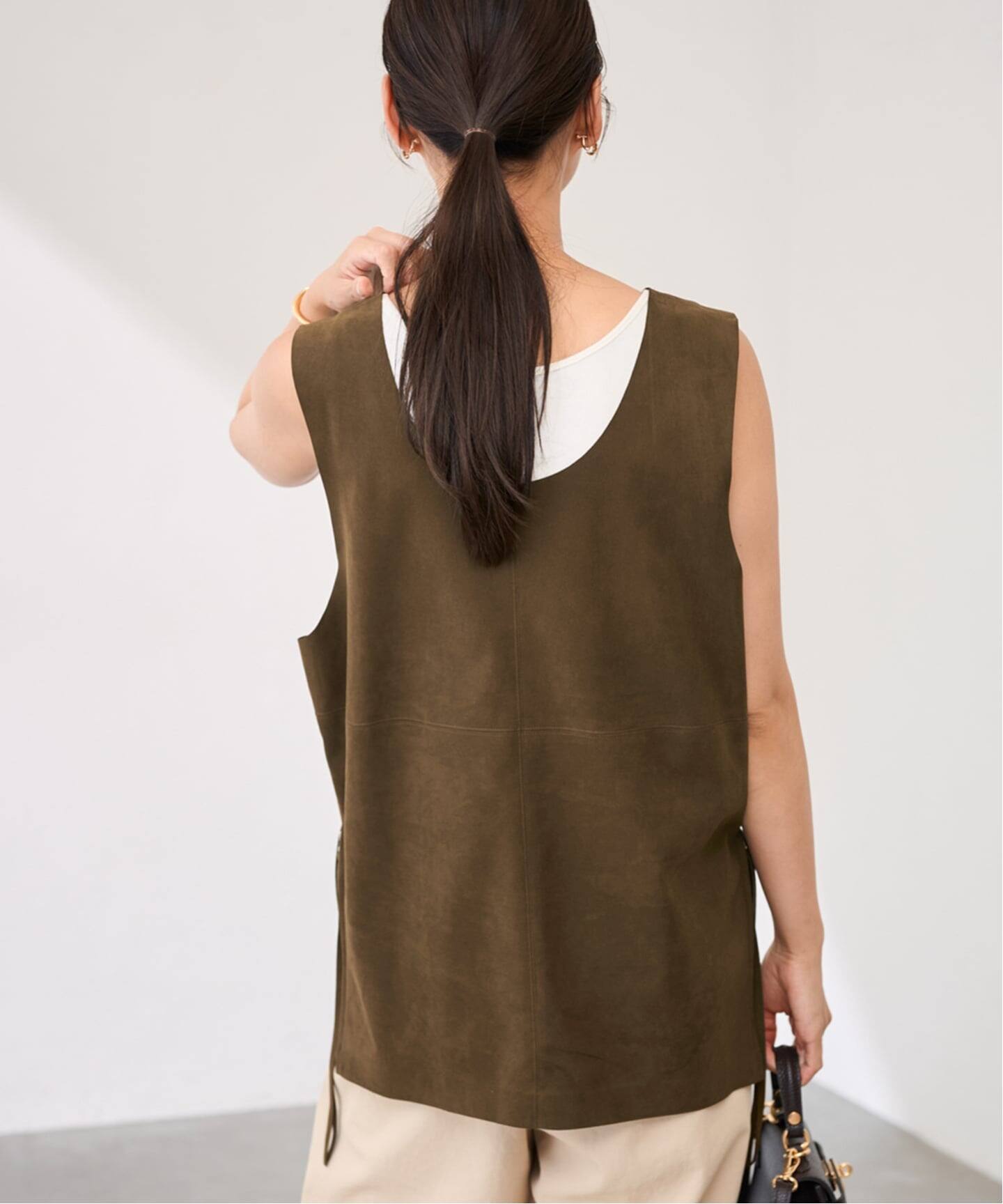 フェイクスエードオーバータンク（シャツ／ブラウス）｜FRAMeWORK