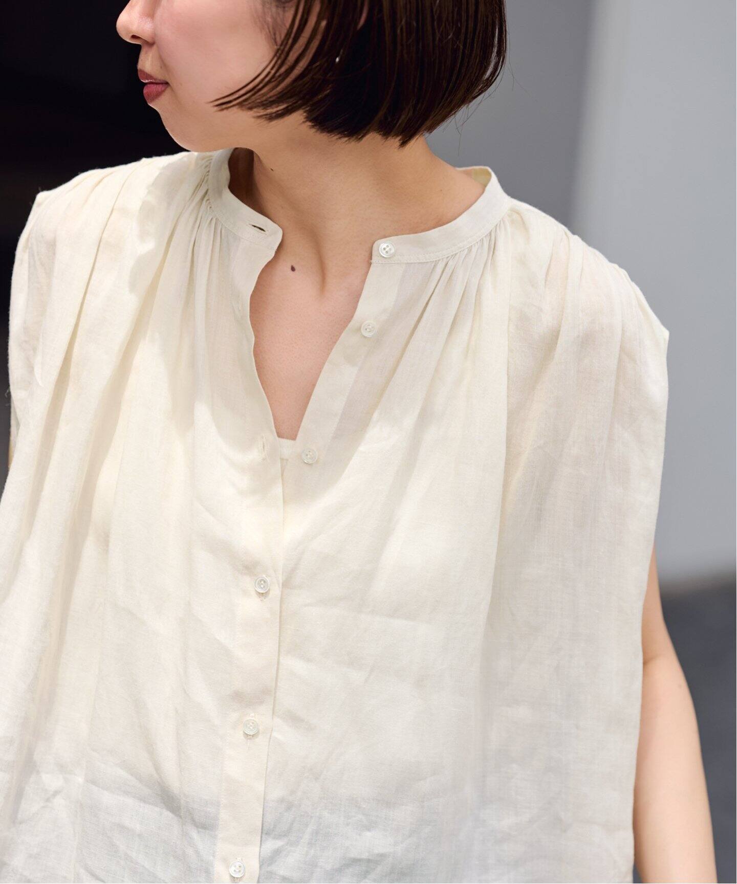 ラミーギャザーシャツ ESTNATION / ラミーギャザーシャツ｜ESTNATION ONLINE STORE