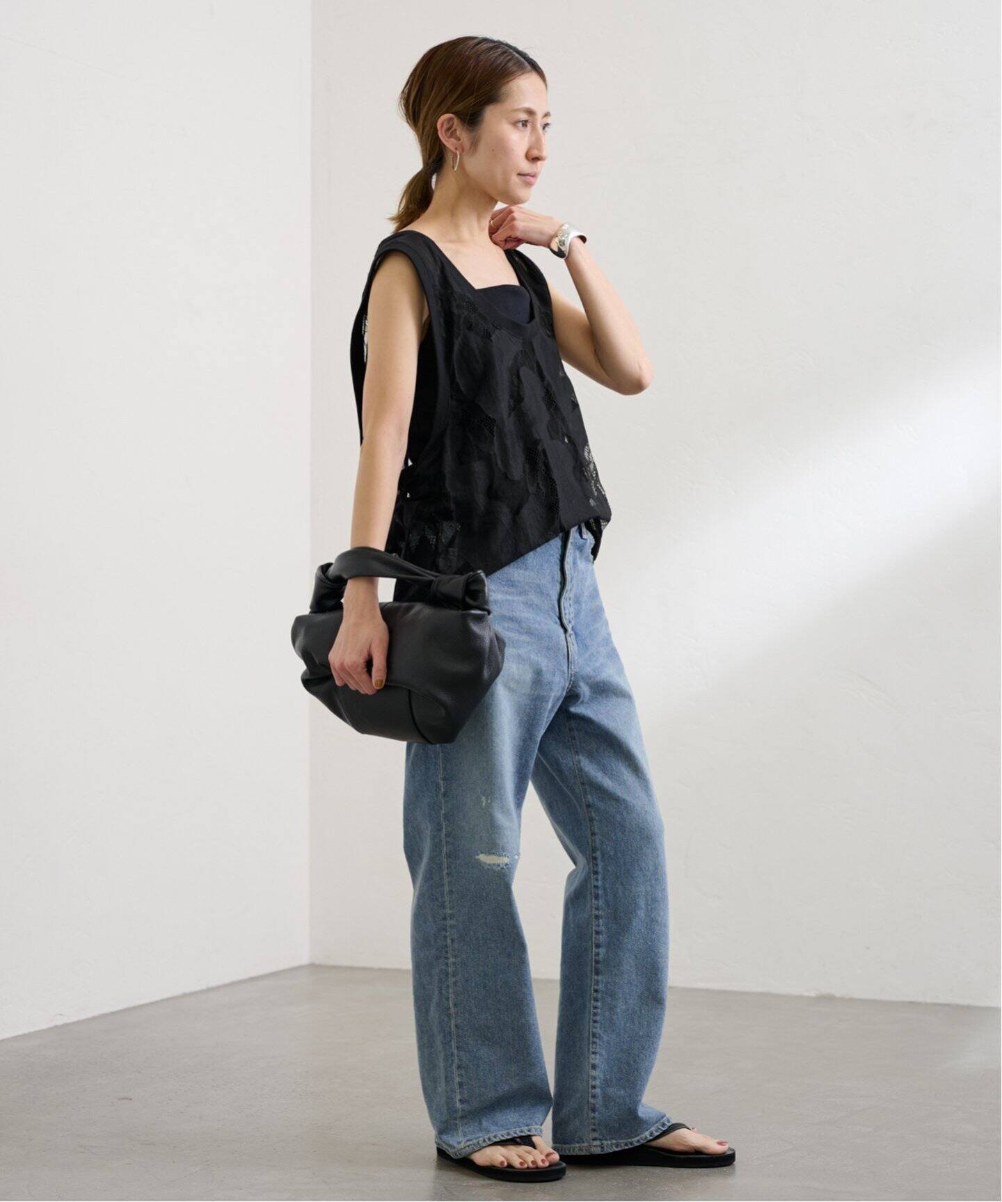 ESTHE OVERSIZED SHEER LACE ベスト（シャツ／ブラウス）｜FRAMeWORK 