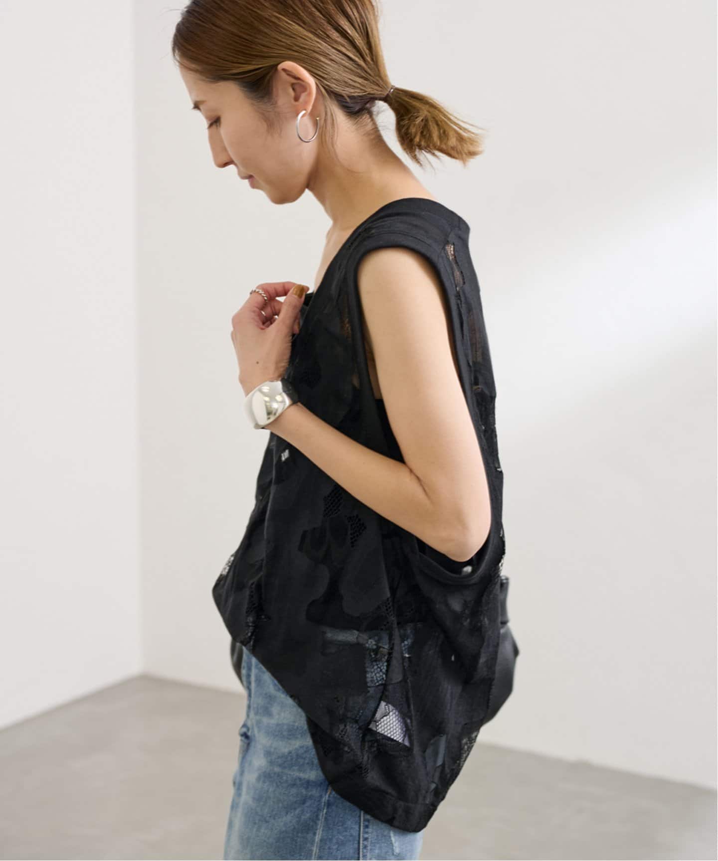 framework ESTHE OVERSIZED SHEER LACE ベスト framework ESTHE OVERSIZED SHEER LACE